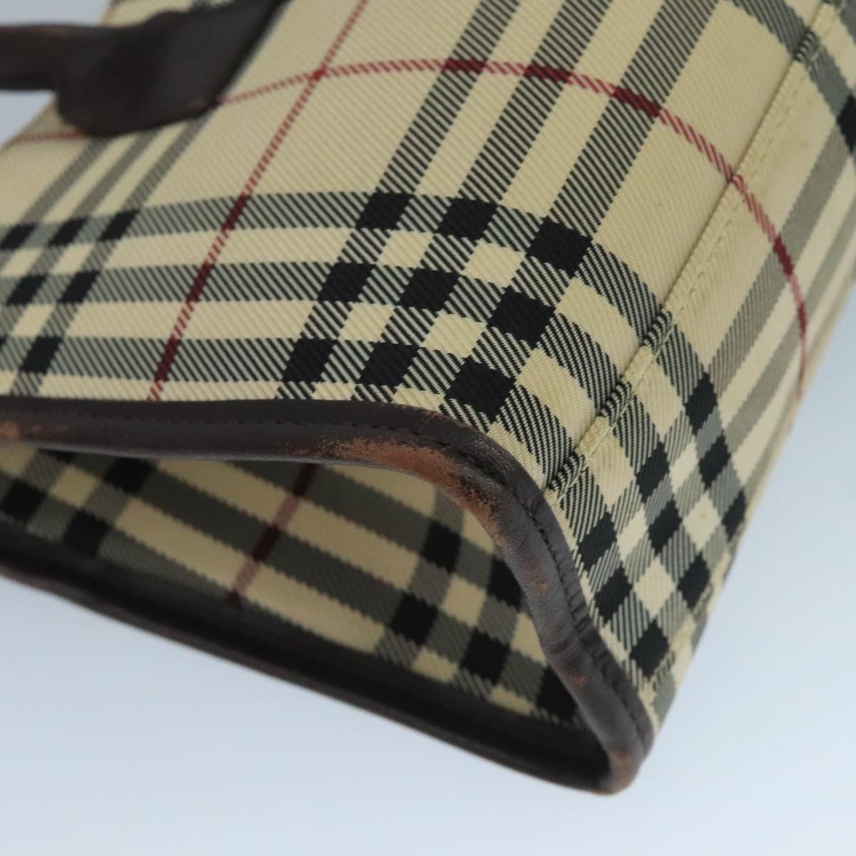 Burberry Nova Check Beige Canvas Handbag (Pre-Owned) Size ONE SIZE - 10 Thumbnail