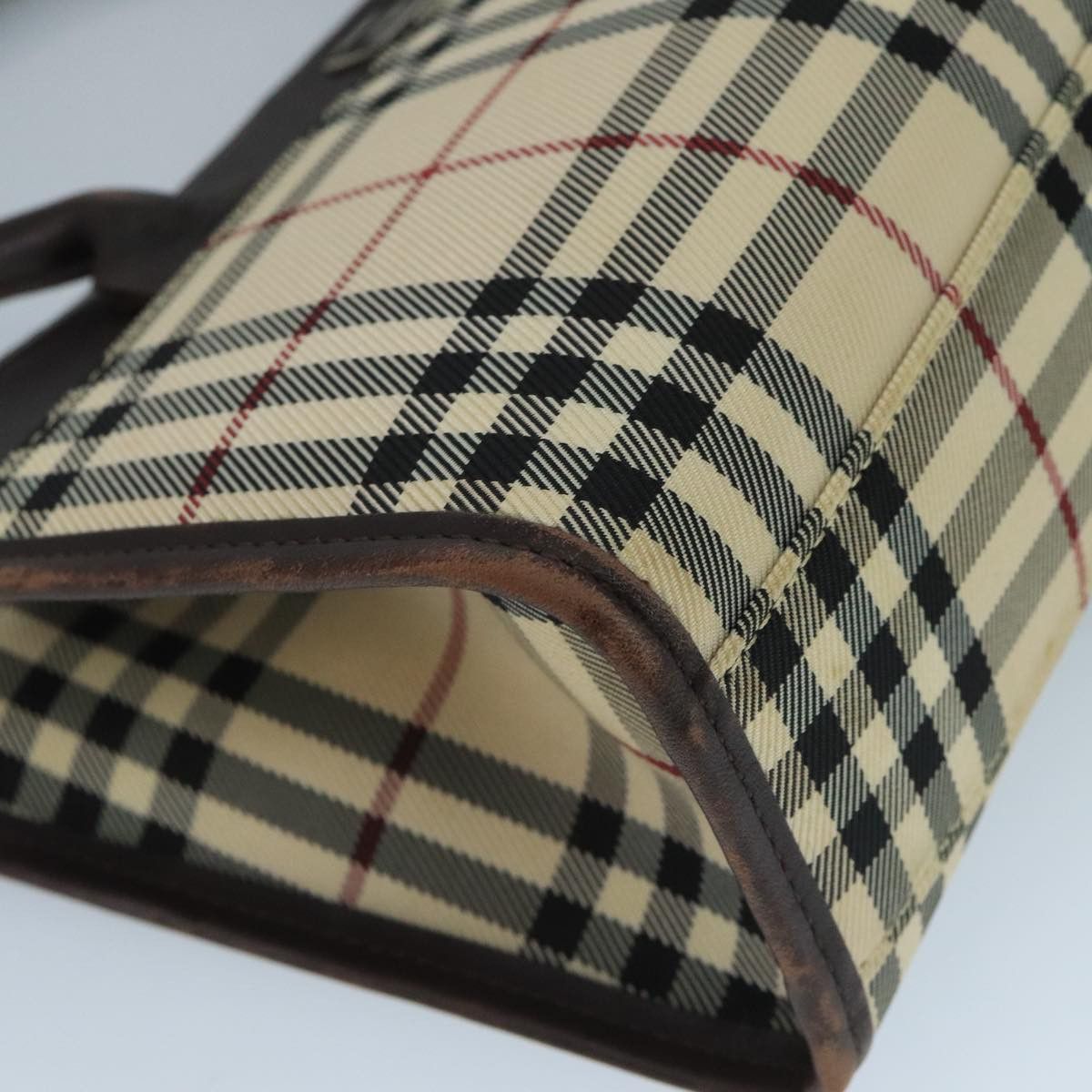 Burberry Nova Check Beige Canvas Handbag (Pre-Owned) Size ONE SIZE - 8 Thumbnail