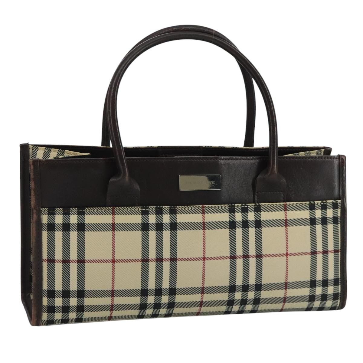 Burberry Nova Check Beige Canvas Handbag (Pre-Owned) Size ONE SIZE - 15 Thumbnail