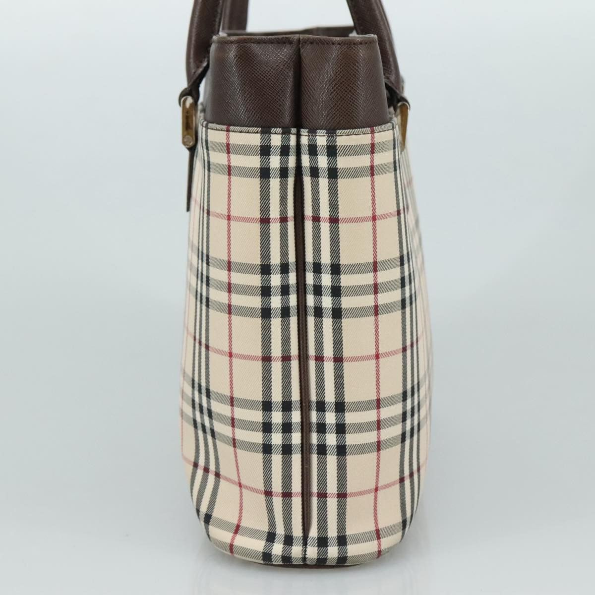 Burberry Nova Check Beige Canvas Handbag (Pre-Owned) Size ONE SIZE - 3 Thumbnail