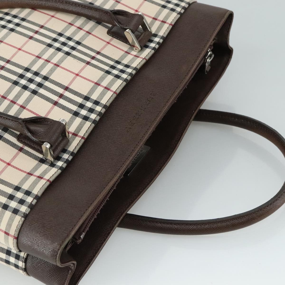 Burberry Nova Check Beige Canvas Handbag (Pre-Owned) Size ONE SIZE - 17 Thumbnail