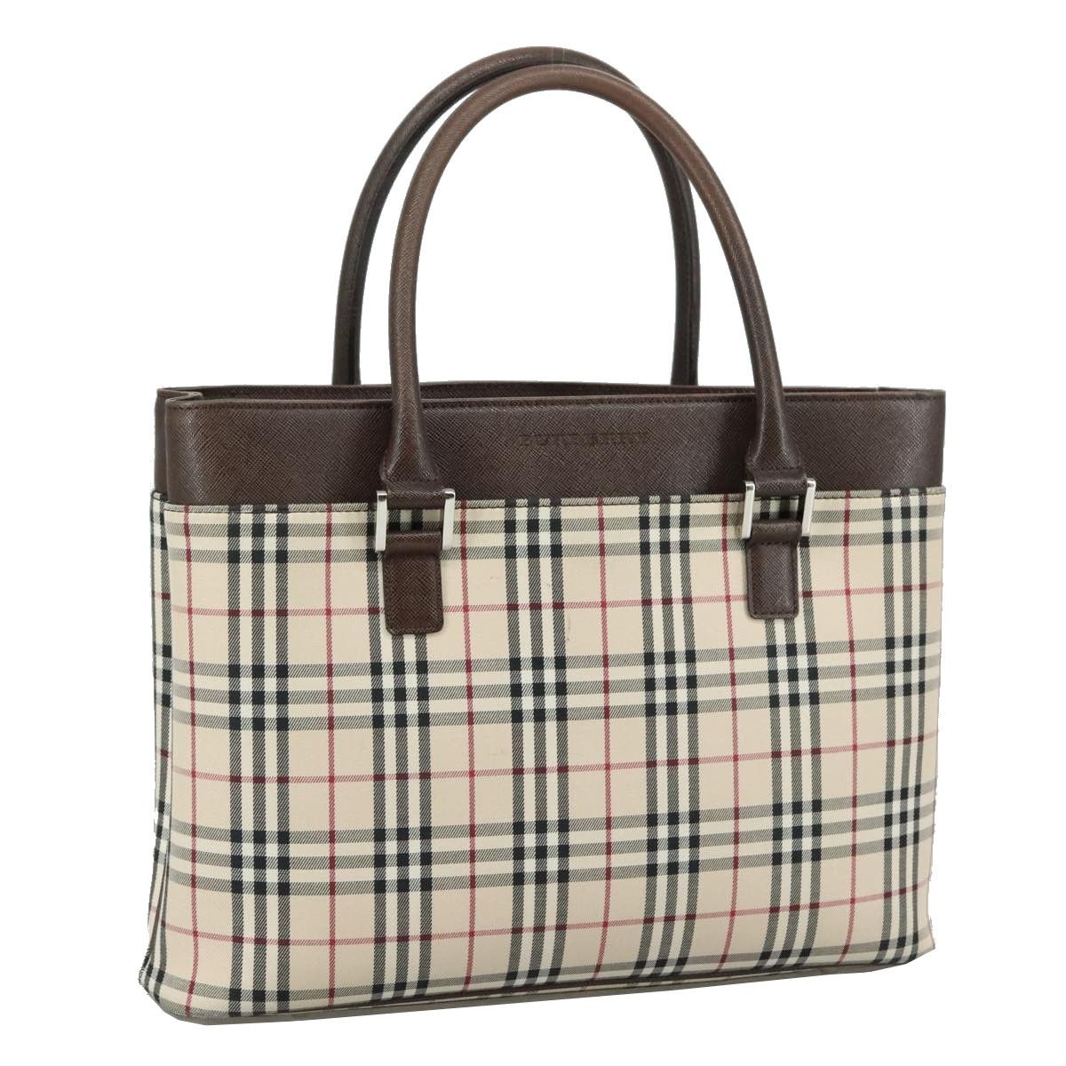 Burberry Nova Check Beige Canvas Handbag (Pre-Owned) Size ONE SIZE - 16 Thumbnail