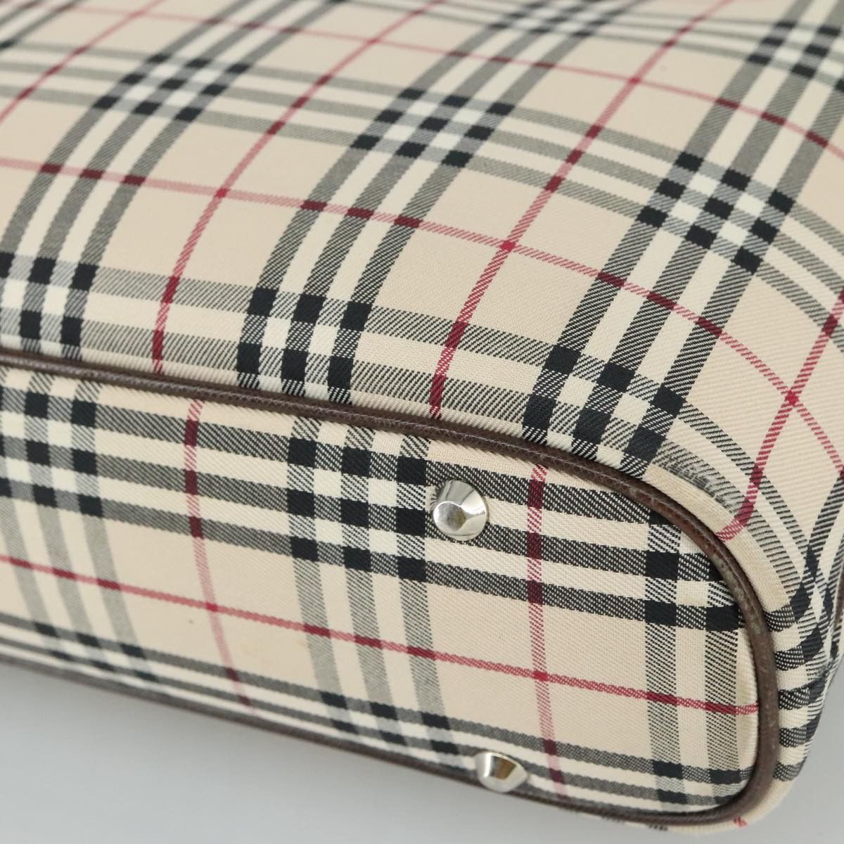 Burberry Nova Check Beige Canvas Handbag (Pre-Owned) Size ONE SIZE - 7 Thumbnail