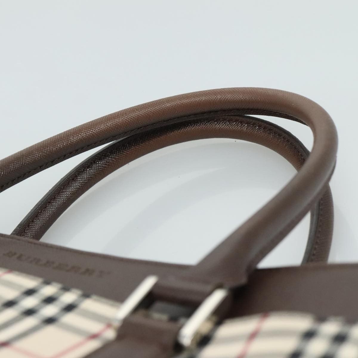 Burberry Nova Check Beige Canvas Handbag (Pre-Owned) Size ONE SIZE - 6 Thumbnail