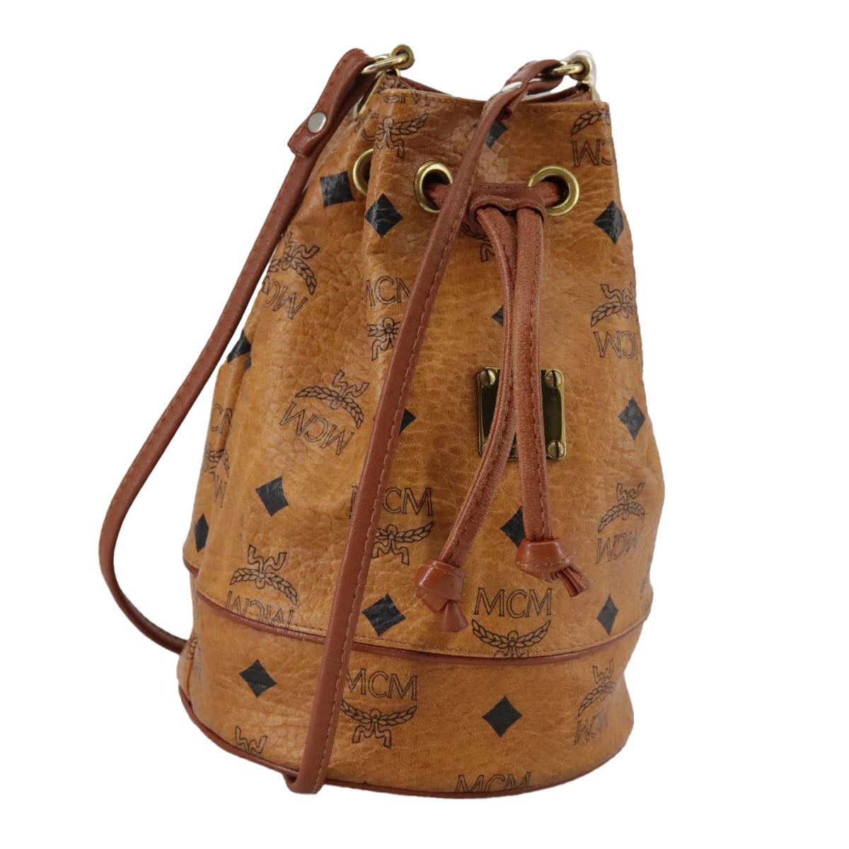 MCM Visetos Brown Canvas Shoulder Bag (Pre-Owned) Size ONE SIZE - 16 Thumbnail