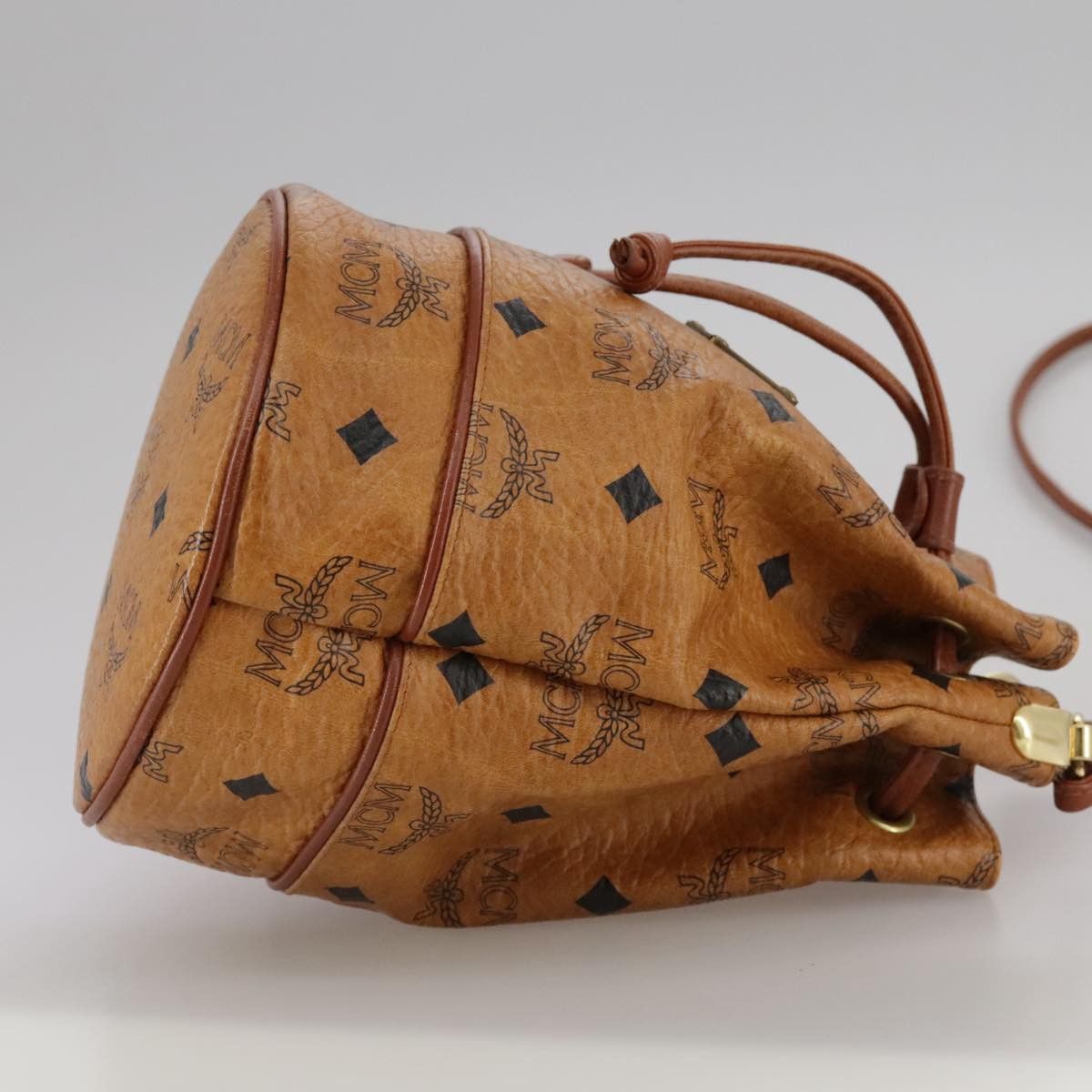 MCM Visetos Brown Canvas Shoulder Bag (Pre-Owned) Size ONE SIZE - 4 Thumbnail