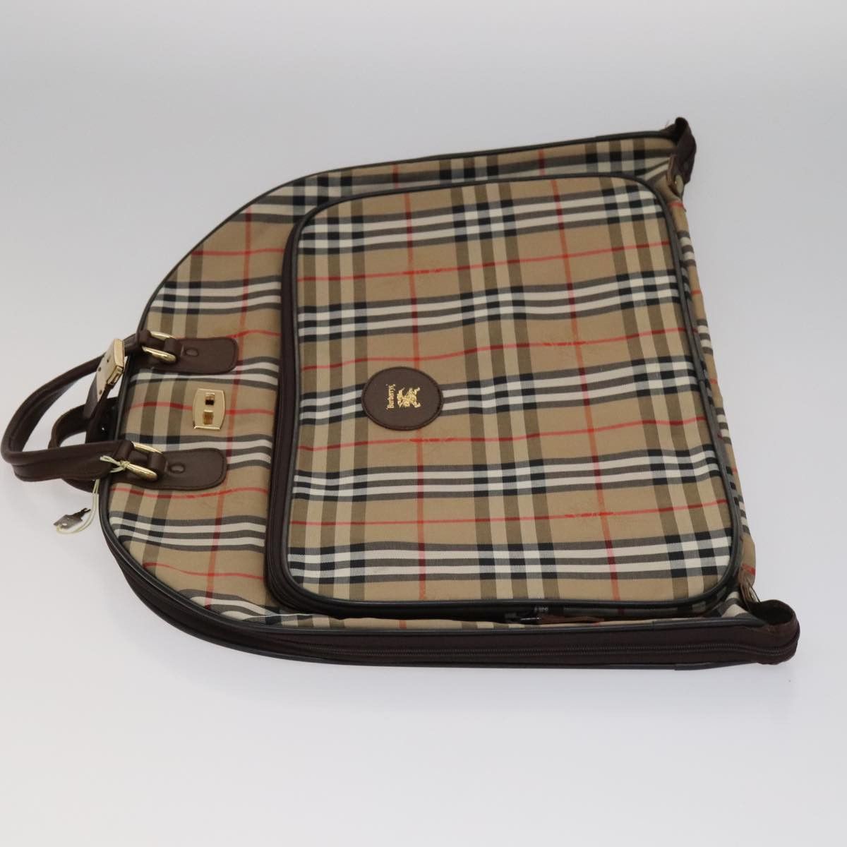 Burberry Nova Check Beige Canvas Travel Bag (Pre-Owned) Size ONE SIZE - 4 Thumbnail