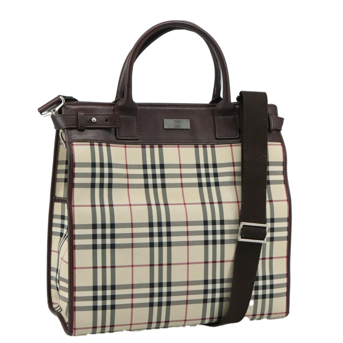 Burberry Nova Check Beige Canvas Handbag (Pre-Owned) Size ONE SIZE - 13 Thumbnail