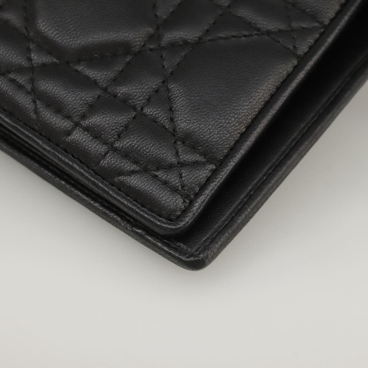 Dior Cannage Stitch Black Leather Wallet (Pre-Owned) Size ONE SIZE - 6 Thumbnail