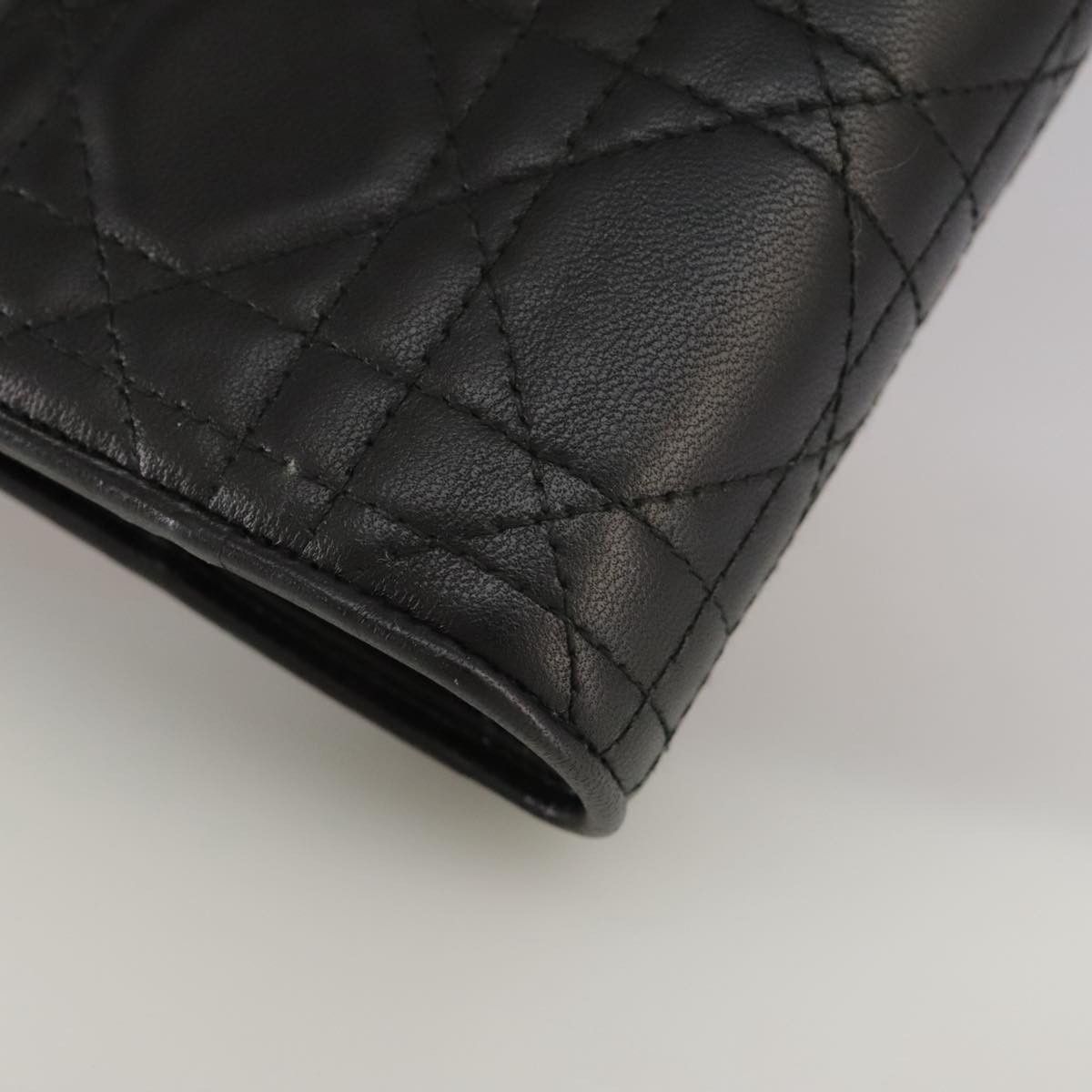Dior Cannage Stitch Black Leather Wallet (Pre-Owned) Size ONE SIZE - 8 Thumbnail