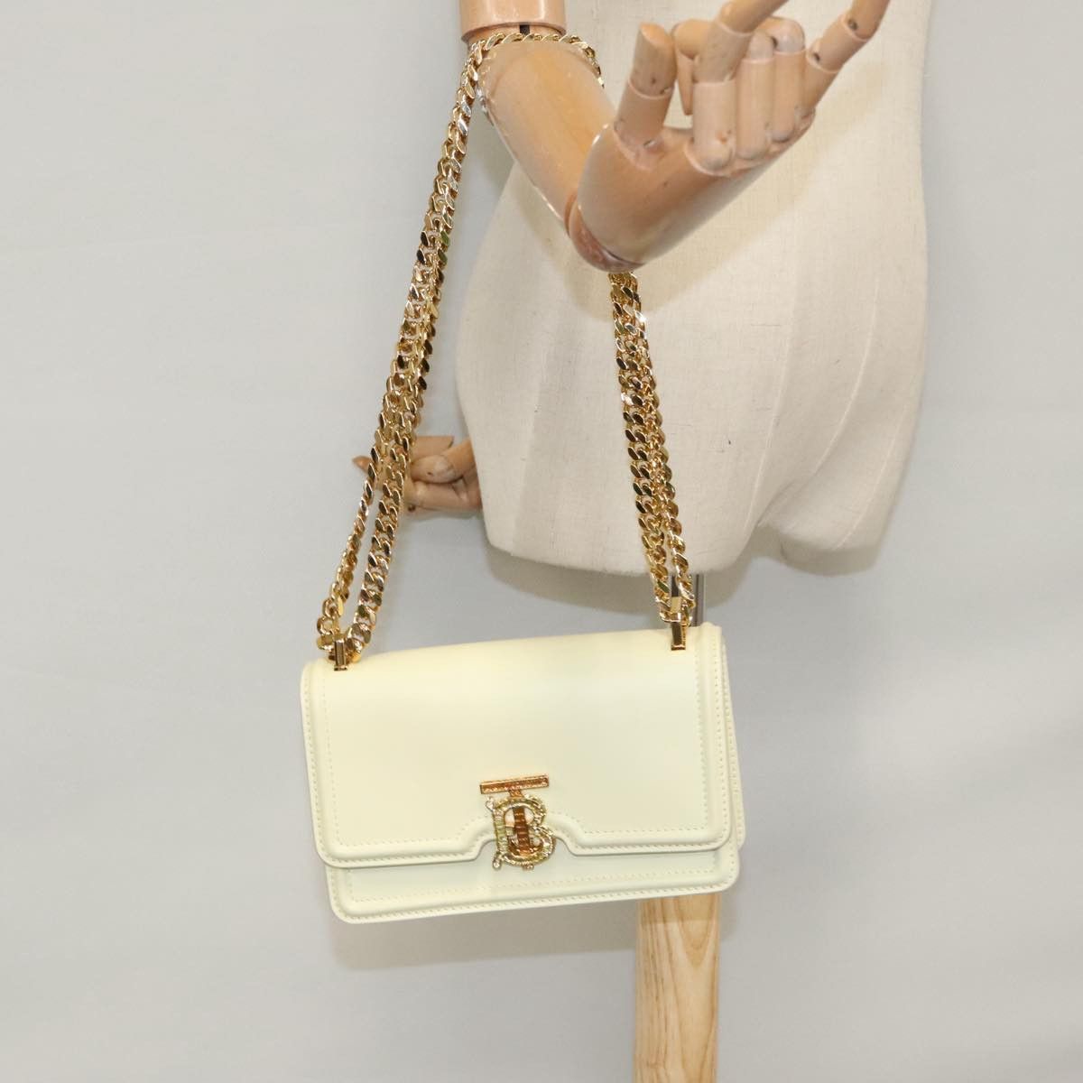Burberry Tb Beige Leather Shoulder Bag (Pre-Owned) Size ONE SIZE - 15 Thumbnail
