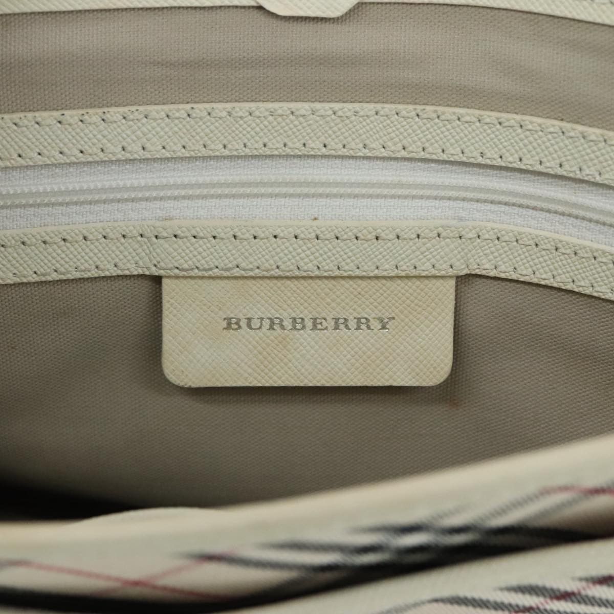 Burberry Nova Check Beige Canvas Shoulder Bag (Pre-Owned) Size ONE SIZE - 13 Thumbnail