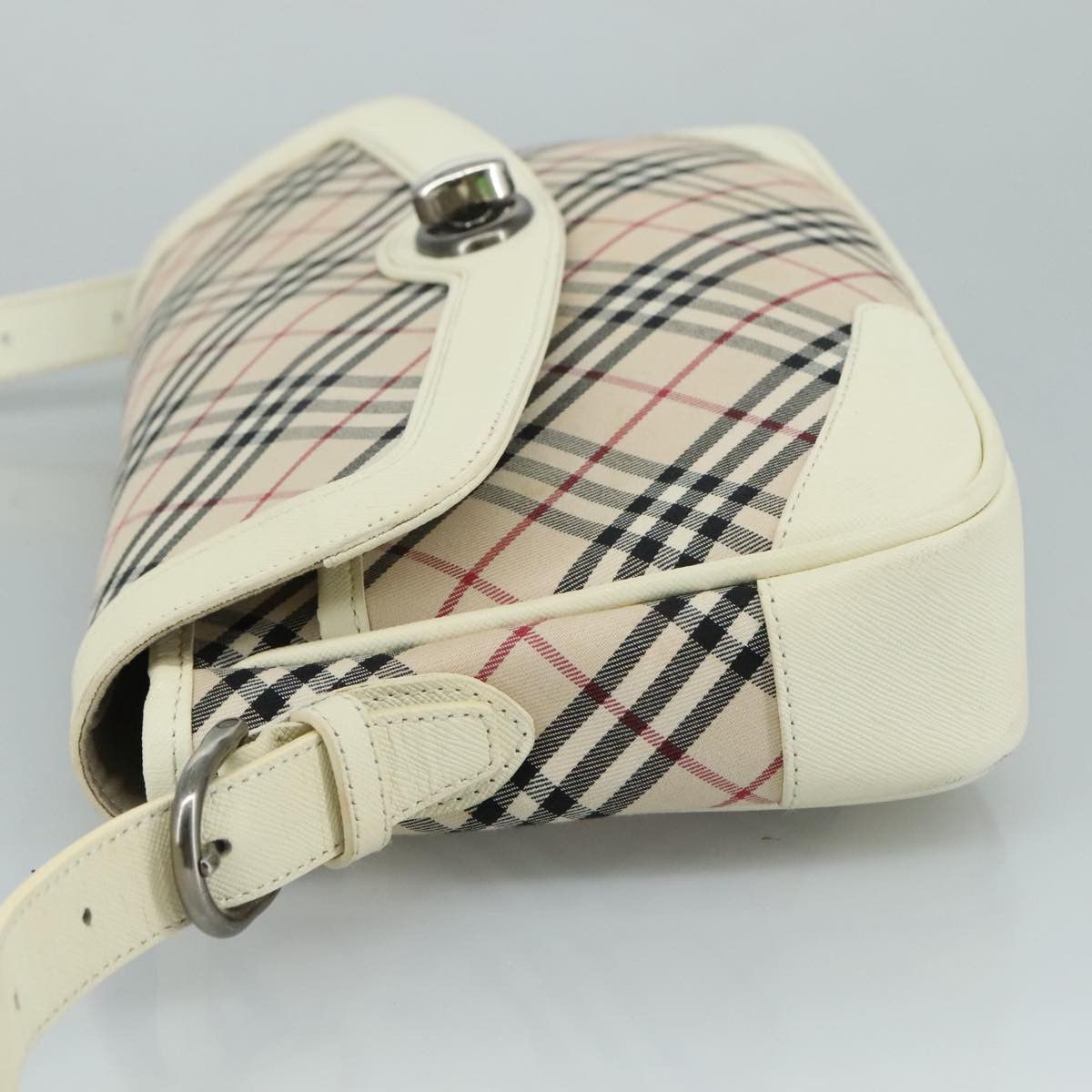 Burberry Nova Check Beige Canvas Shoulder Bag (Pre-Owned) Size ONE SIZE - 4 Thumbnail