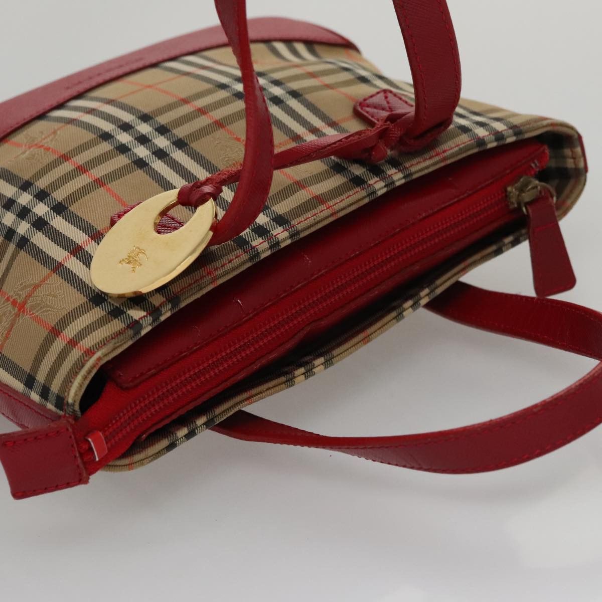 Burberry Nova Check Beige Canvas Handbag (Pre-Owned) Size ONE SIZE - 16 Thumbnail