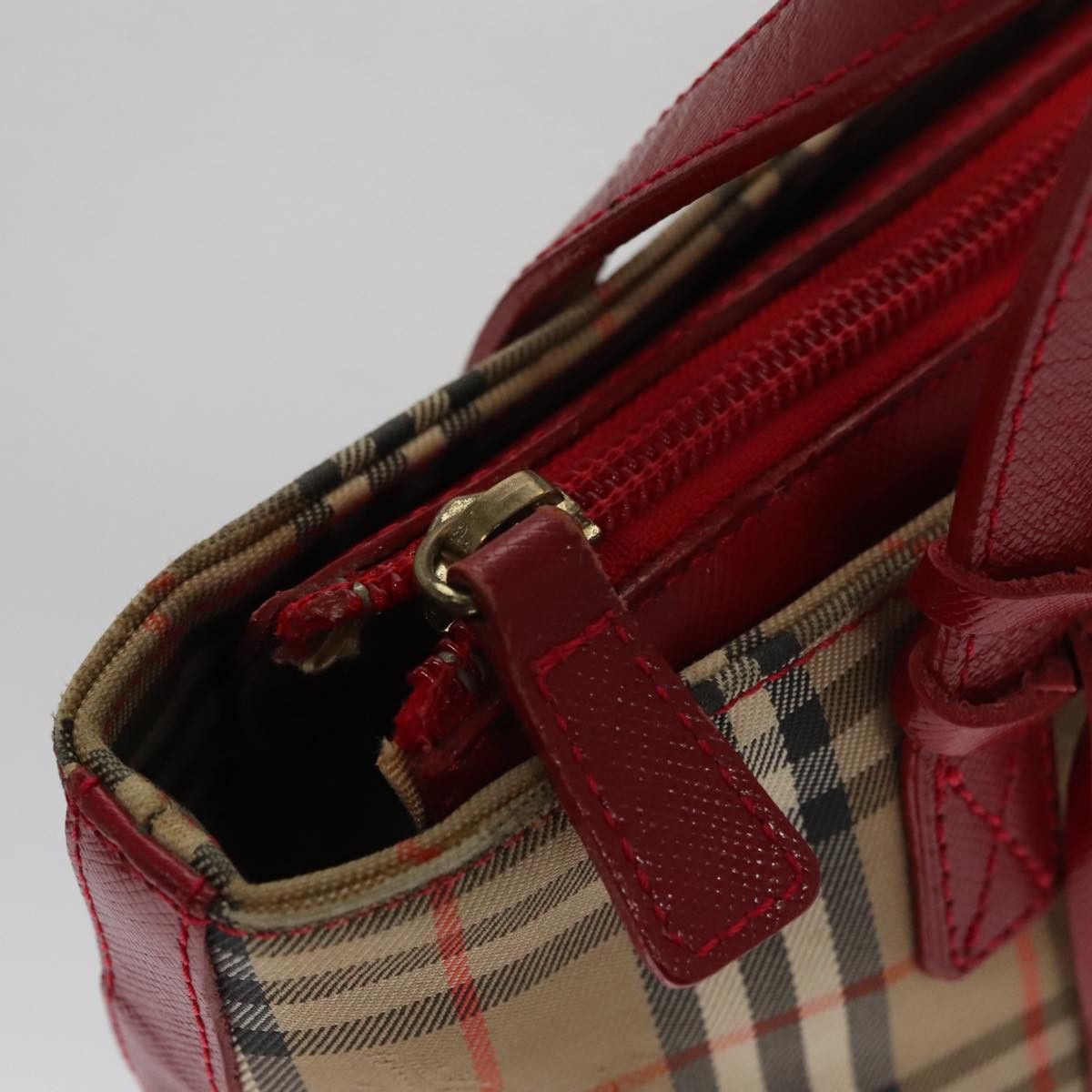 Burberry Nova Check Beige Canvas Handbag (Pre-Owned) Size ONE SIZE - 10 Thumbnail