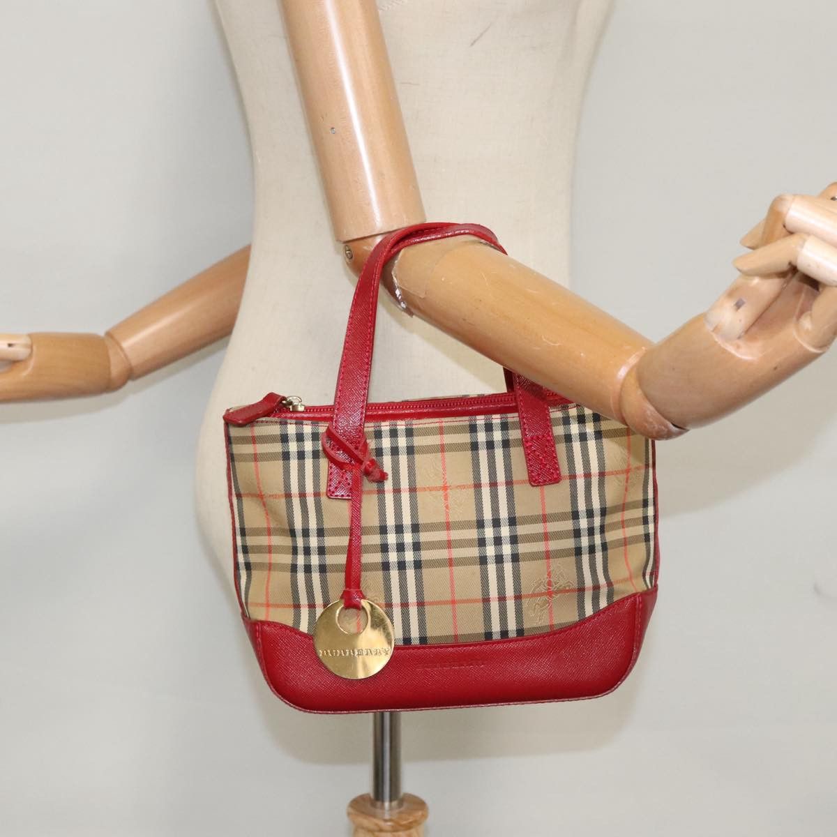 Burberry Nova Check Beige Canvas Handbag (Pre-Owned) Size ONE SIZE - 14 Thumbnail