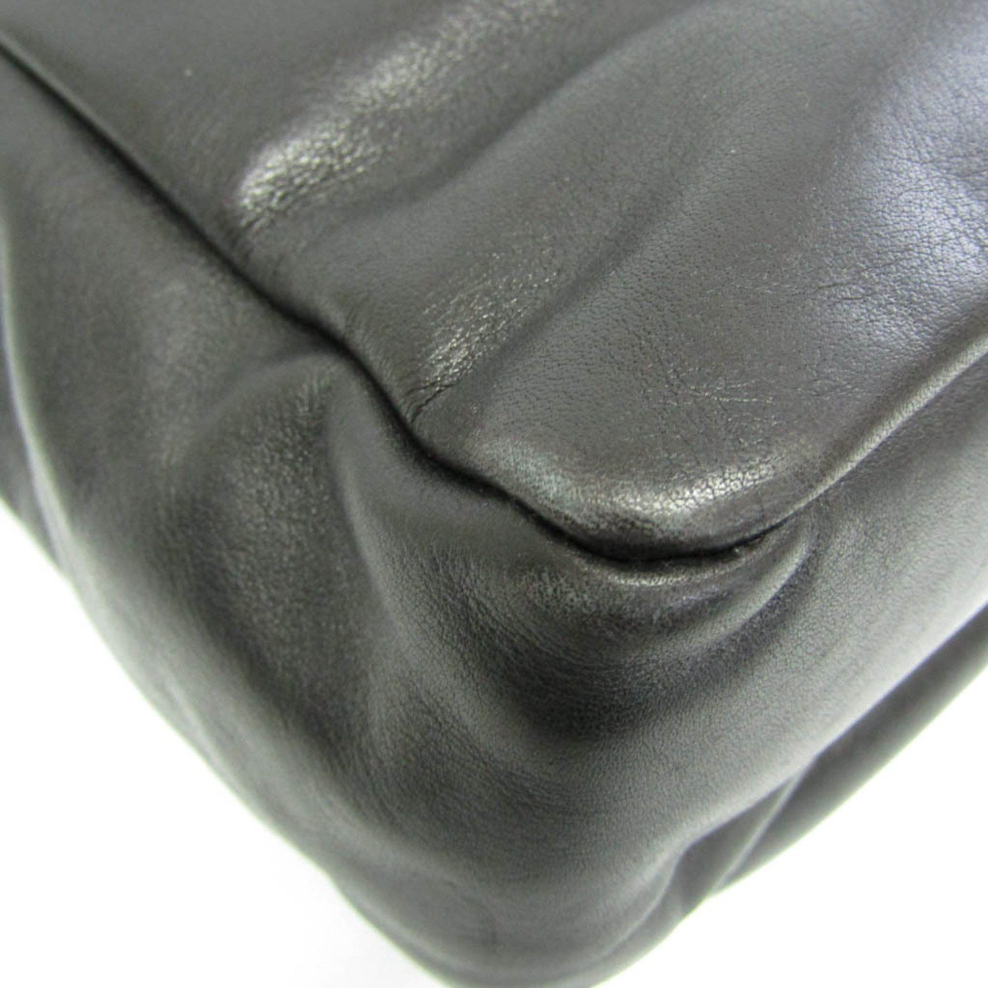 Prada Black Leather Shopper Bag (Pre-Owned) Size ONE SIZE - 3 Thumbnail