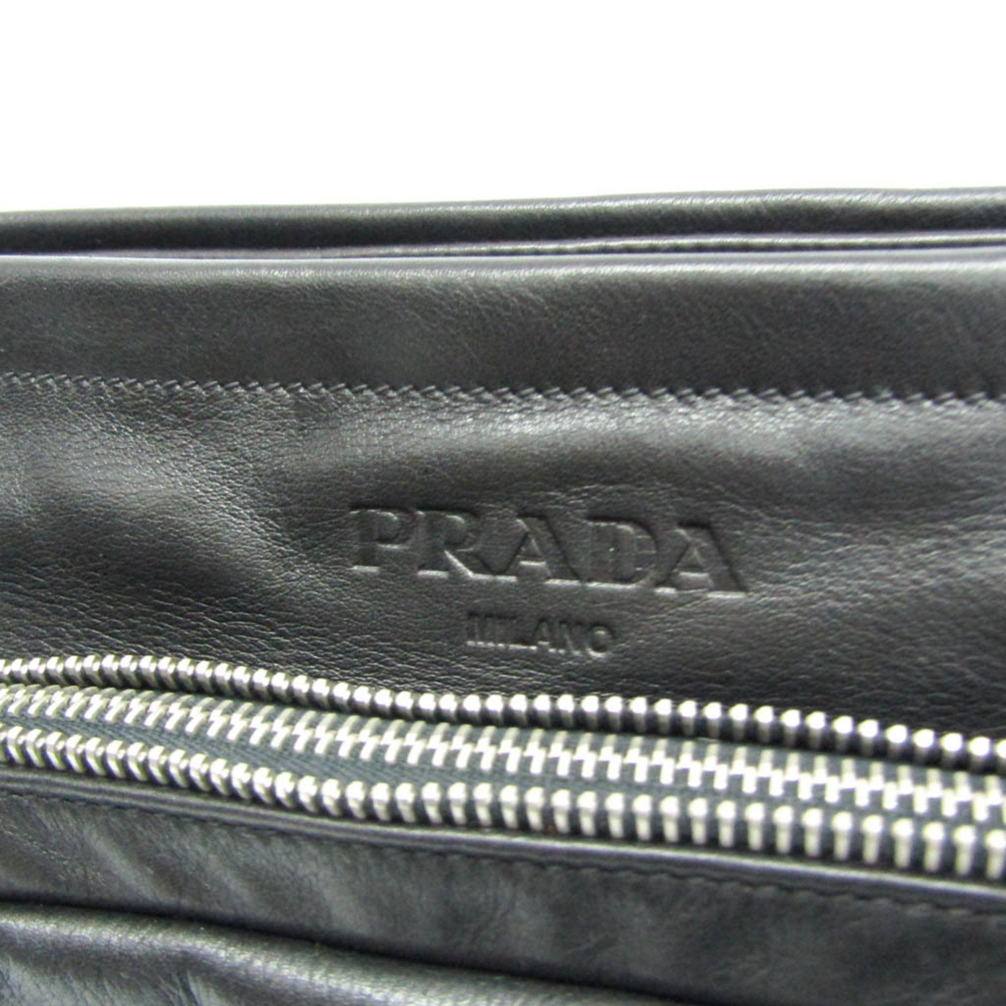 Prada Black Leather Shopper Bag (Pre-Owned) Size ONE SIZE - 6 Thumbnail