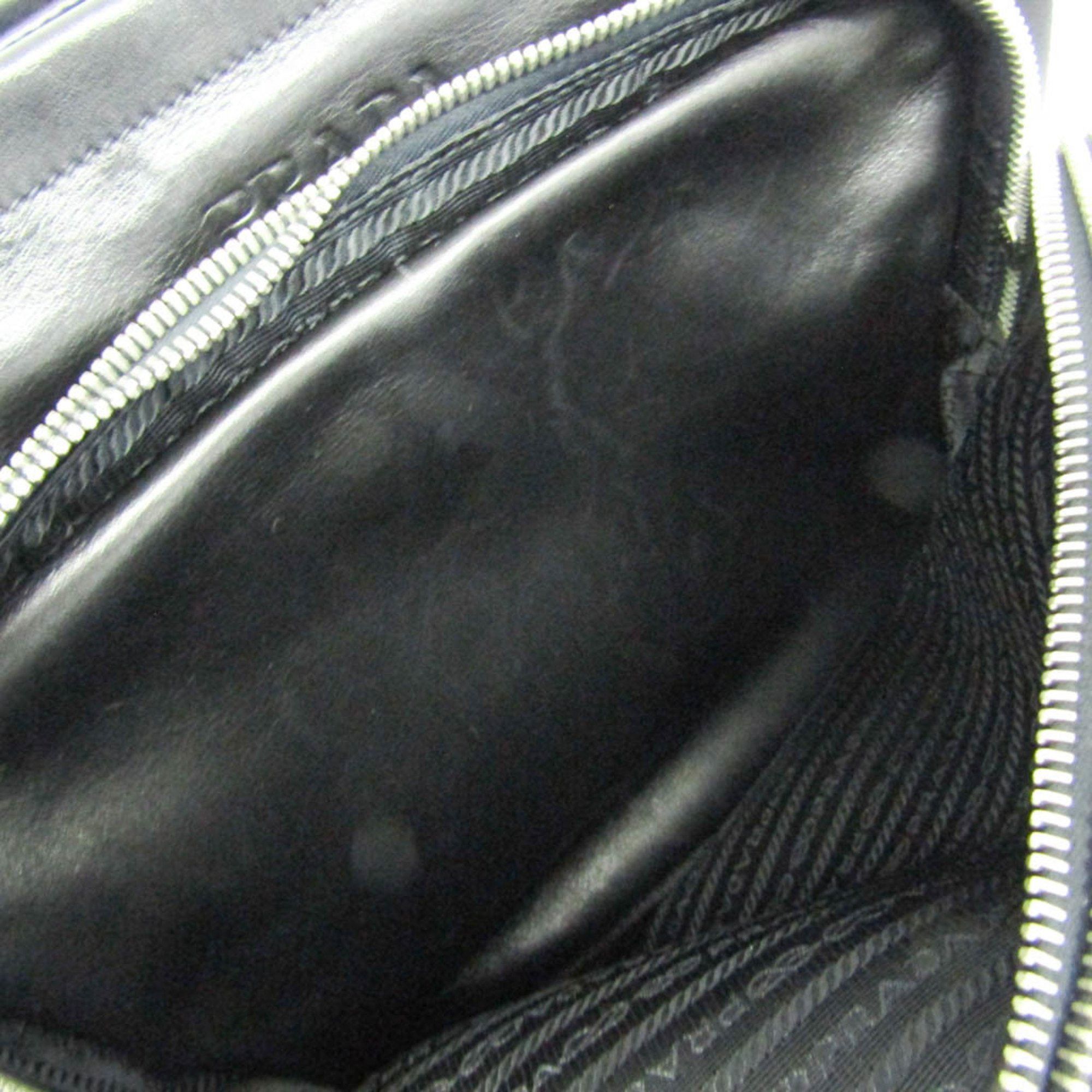 Prada Black Leather Shopper Bag (Pre-Owned) Size ONE SIZE - 14 Thumbnail