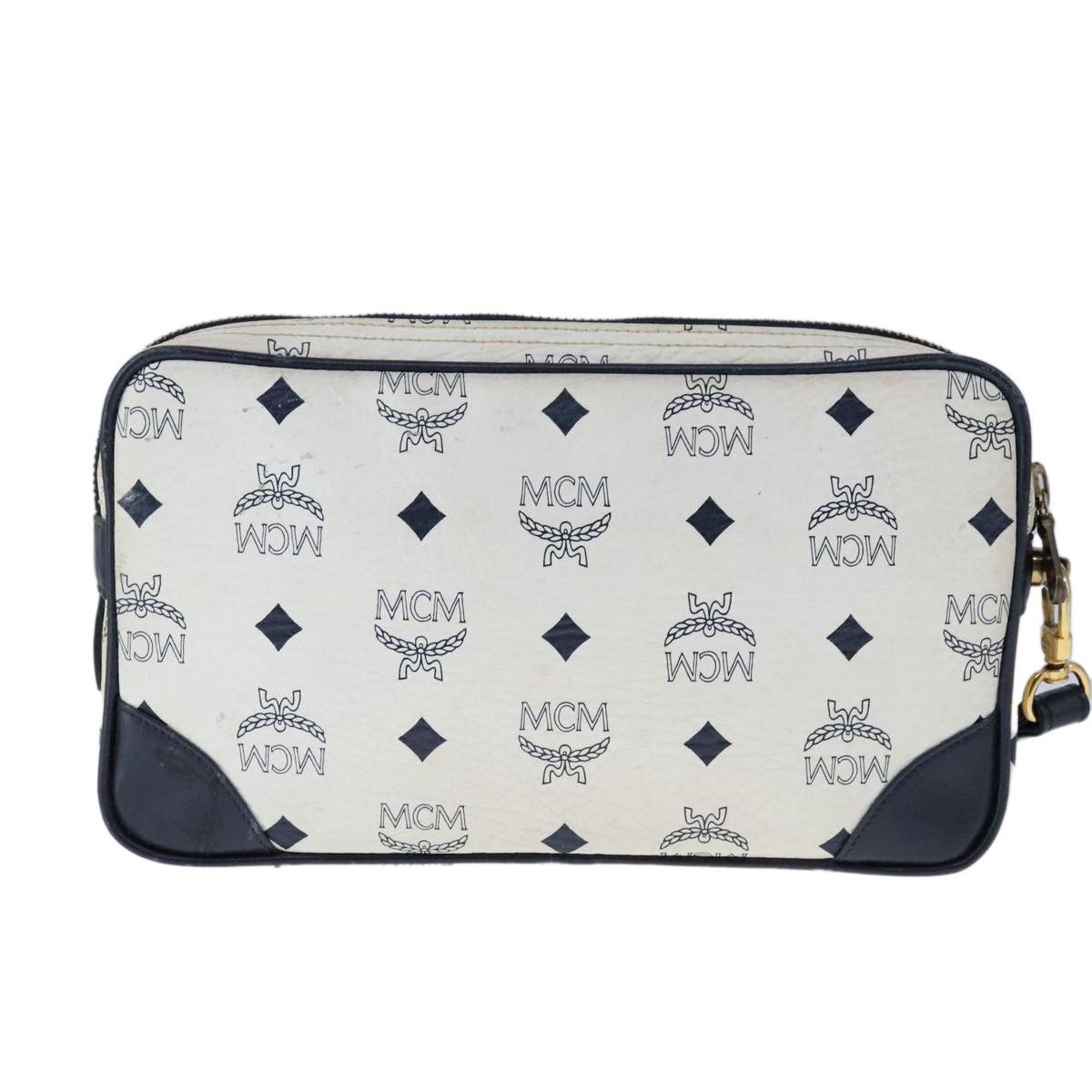 MCM Visetos White Canvas Clutch Bag (Pre-Owned) Size ONE SIZE - 2 Thumbnail