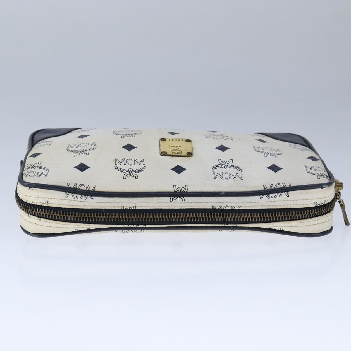 MCM Visetos White Canvas Clutch Bag (Pre-Owned) Size ONE SIZE - 14 Thumbnail