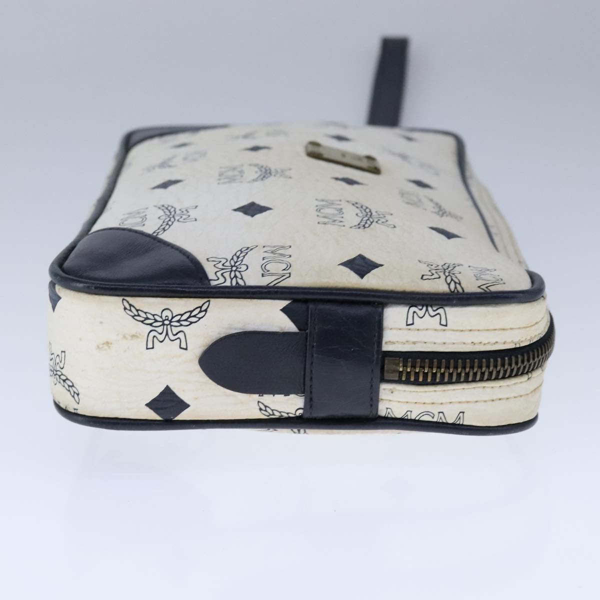 MCM Visetos White Canvas Clutch Bag (Pre-Owned) Size ONE SIZE - 4 Thumbnail