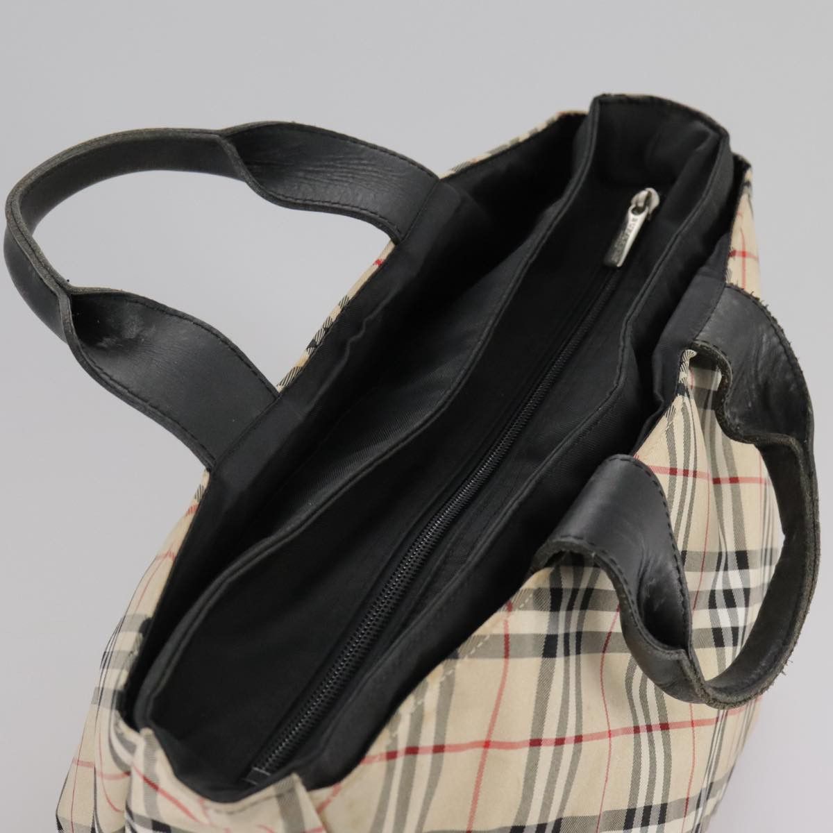 Burberry Nova Check Beige Canvas Handbag (Pre-Owned) Size ONE SIZE - 16 Thumbnail