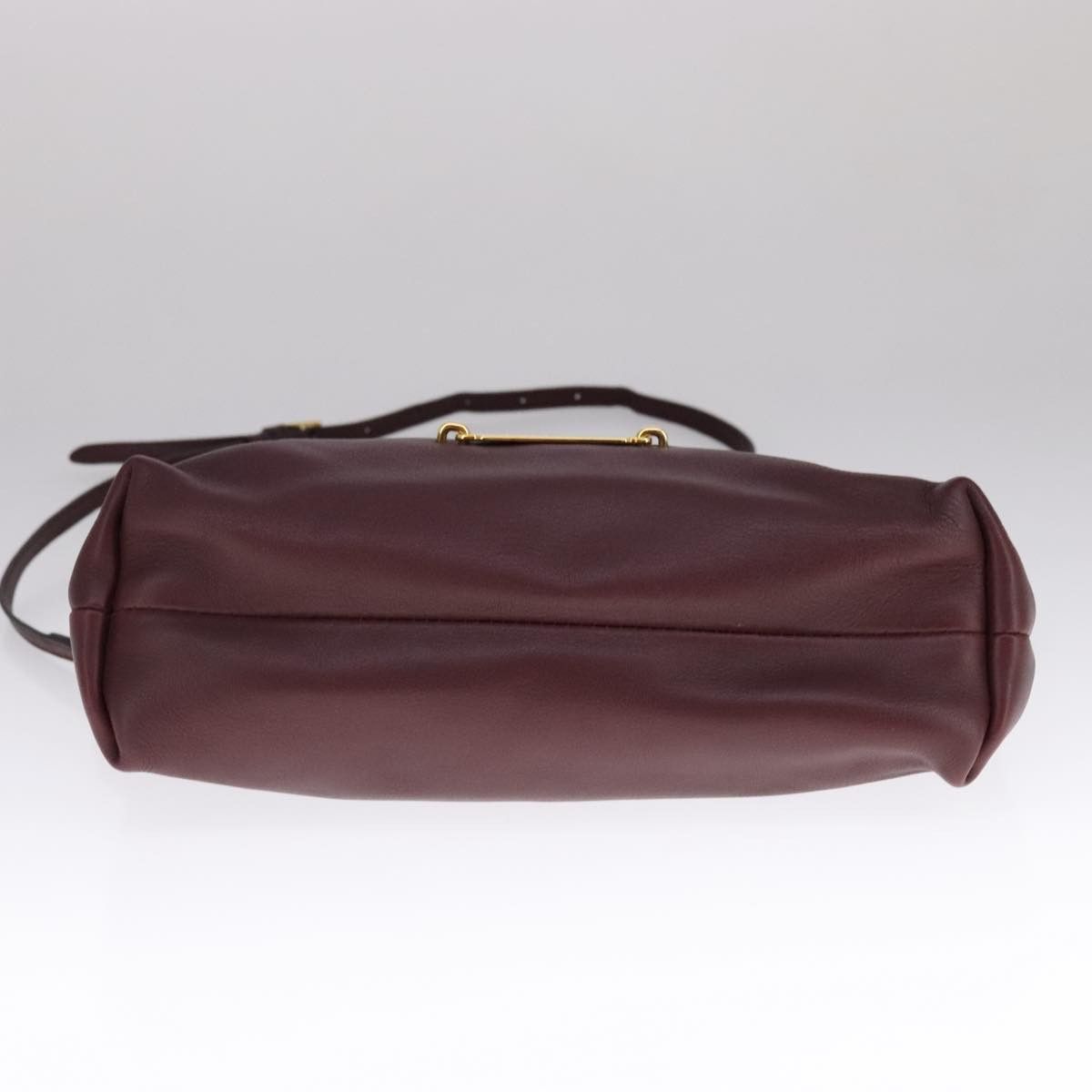 Burberry House Check Burgundy Leather Shoulder Bag (Pre-Owned) Size ONE SIZE - 17 Thumbnail