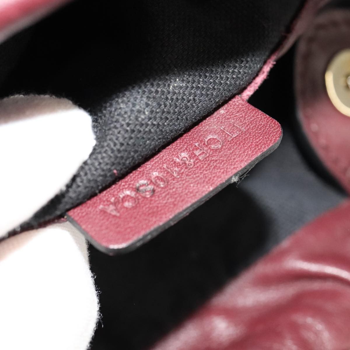 Burberry House Check Burgundy Leather Shoulder Bag (Pre-Owned) Size ONE SIZE - 12 Thumbnail