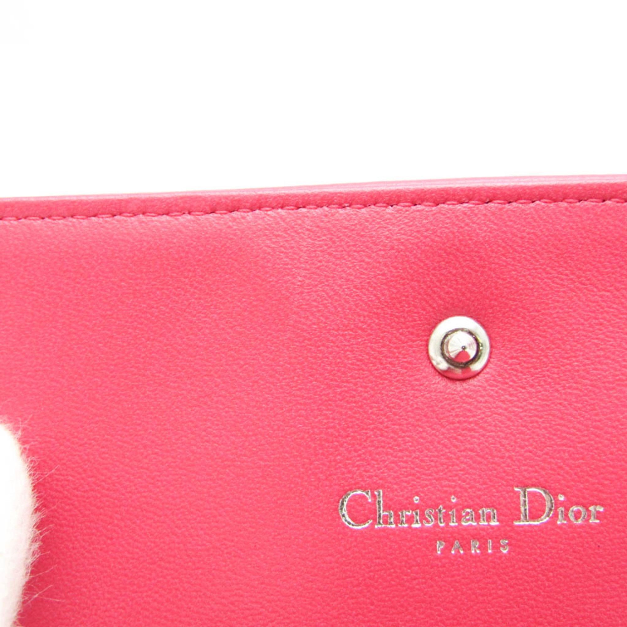 Dior Christian Dior DIORAMA S0617PNAG Women's Leather Wallet (tri-fold) Pink Size ONE SIZE - 12 Thumbnail