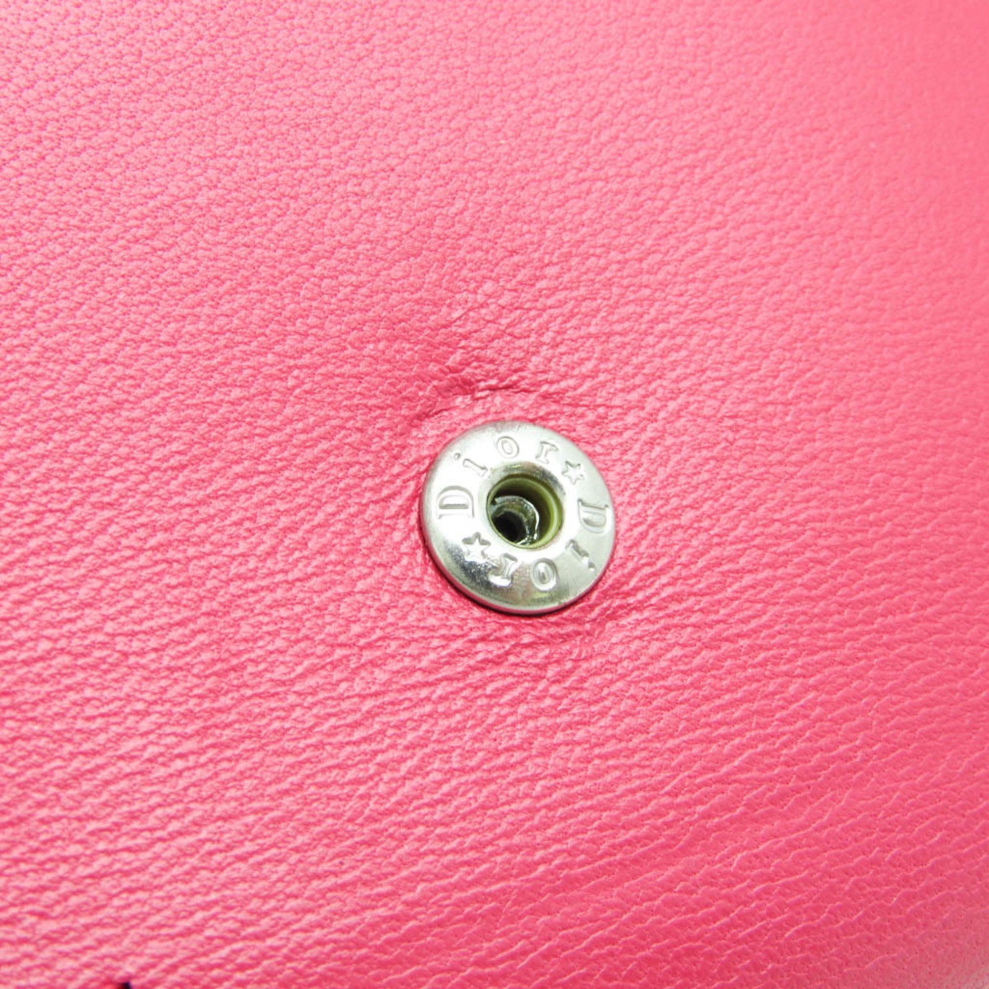 Dior Christian Dior DIORAMA S0617PNAG Women's Leather Wallet (tri-fold) Pink Size ONE SIZE - 10 Thumbnail