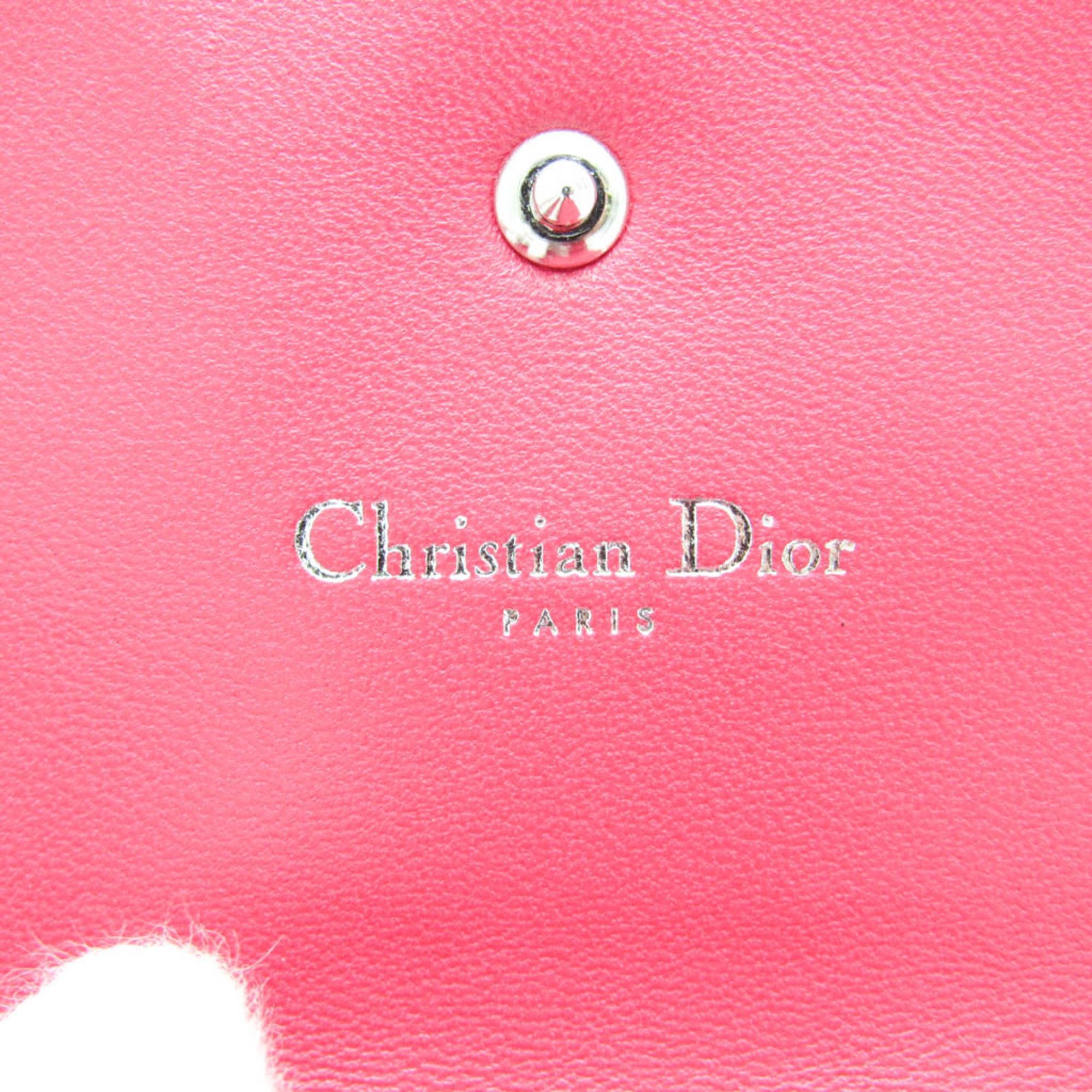 Dior Christian Dior DIORAMA S0617PNAG Women's Leather Wallet (tri-fold) Pink Size ONE SIZE - 13 Thumbnail