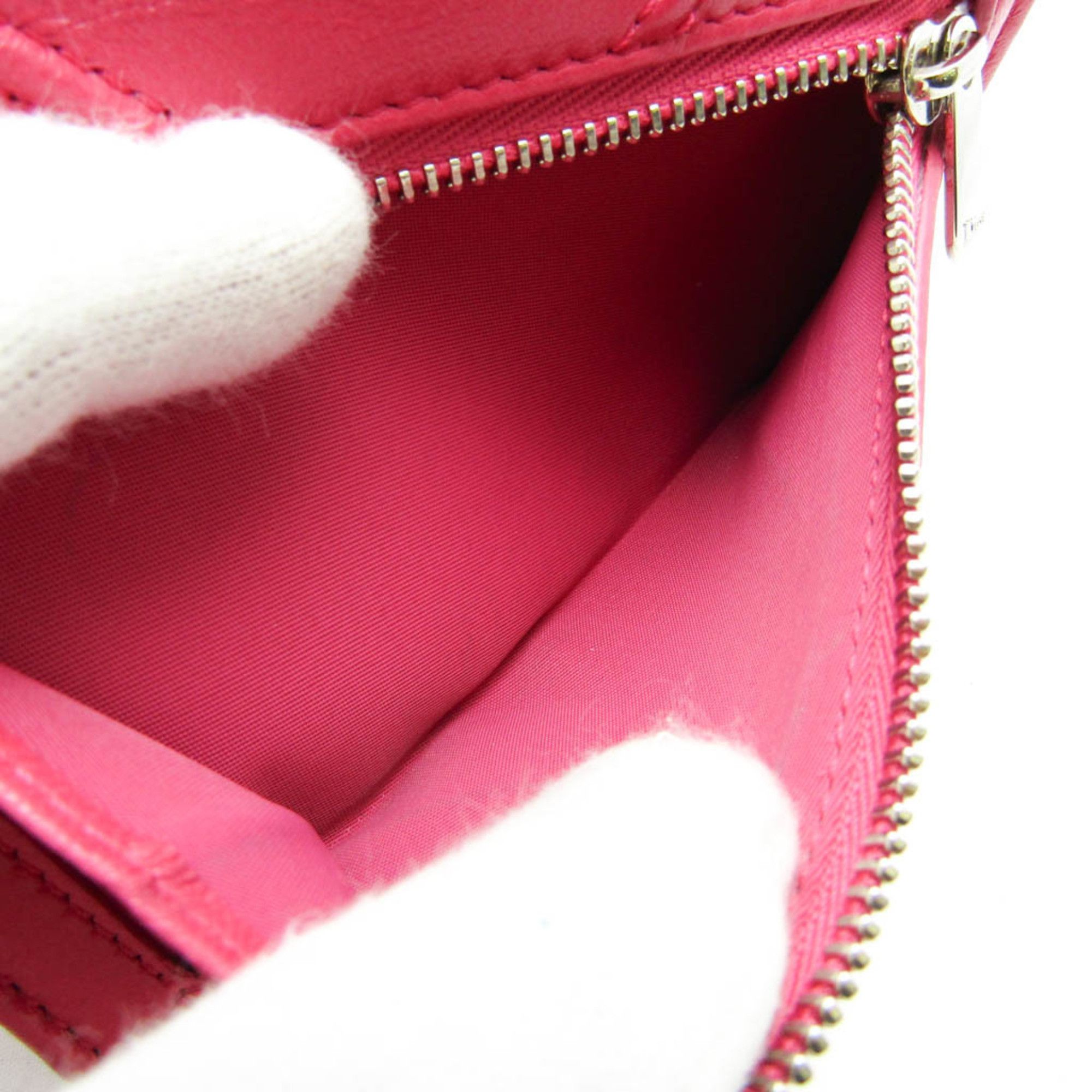 Dior Christian Dior DIORAMA S0617PNAG Women's Leather Wallet (tri-fold) Pink Size ONE SIZE - 5 Thumbnail