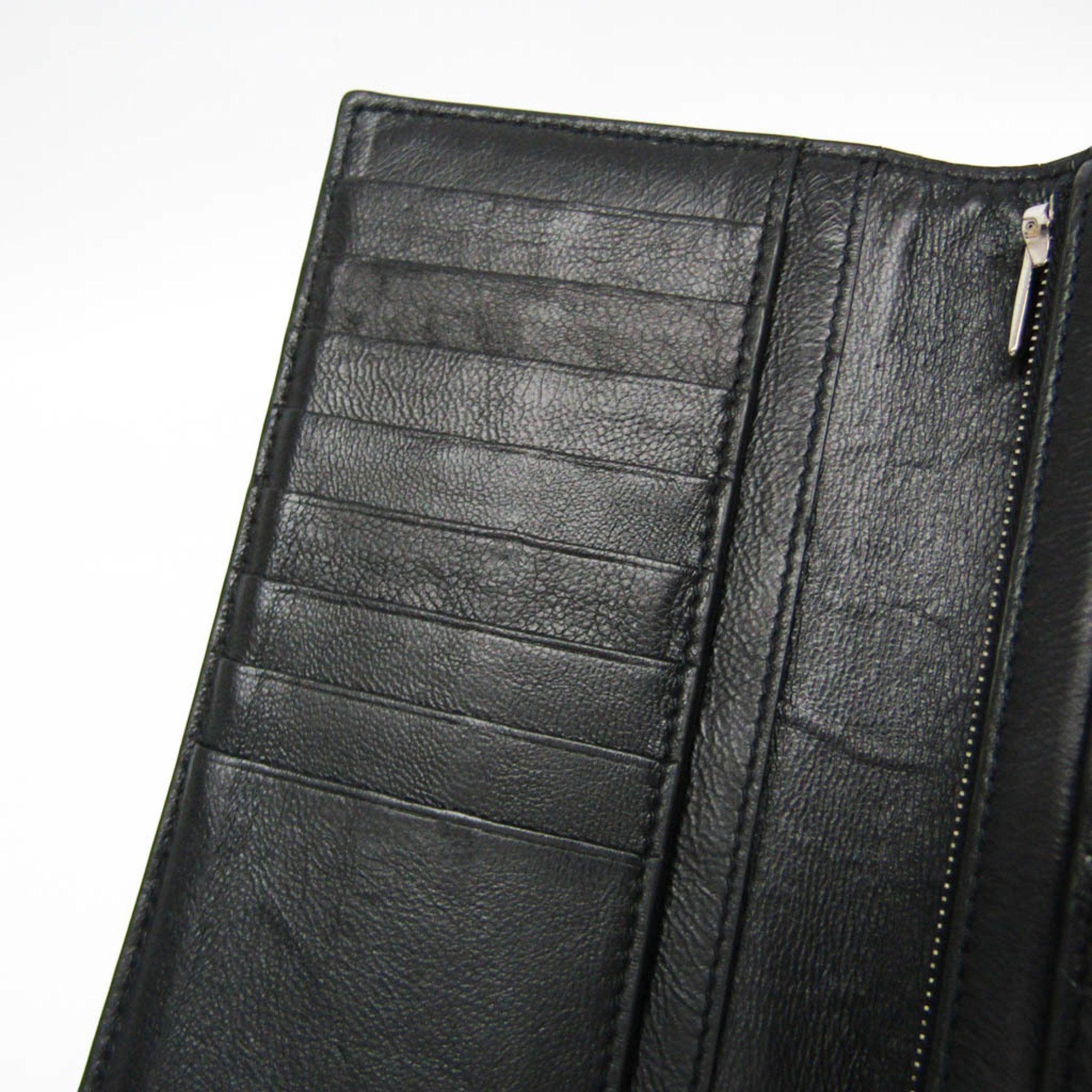 Balenciaga Balenciaga 594692 Men's Leather Long Wallet (bi-fold) Black Size ONE SIZE - 8 Thumbnail