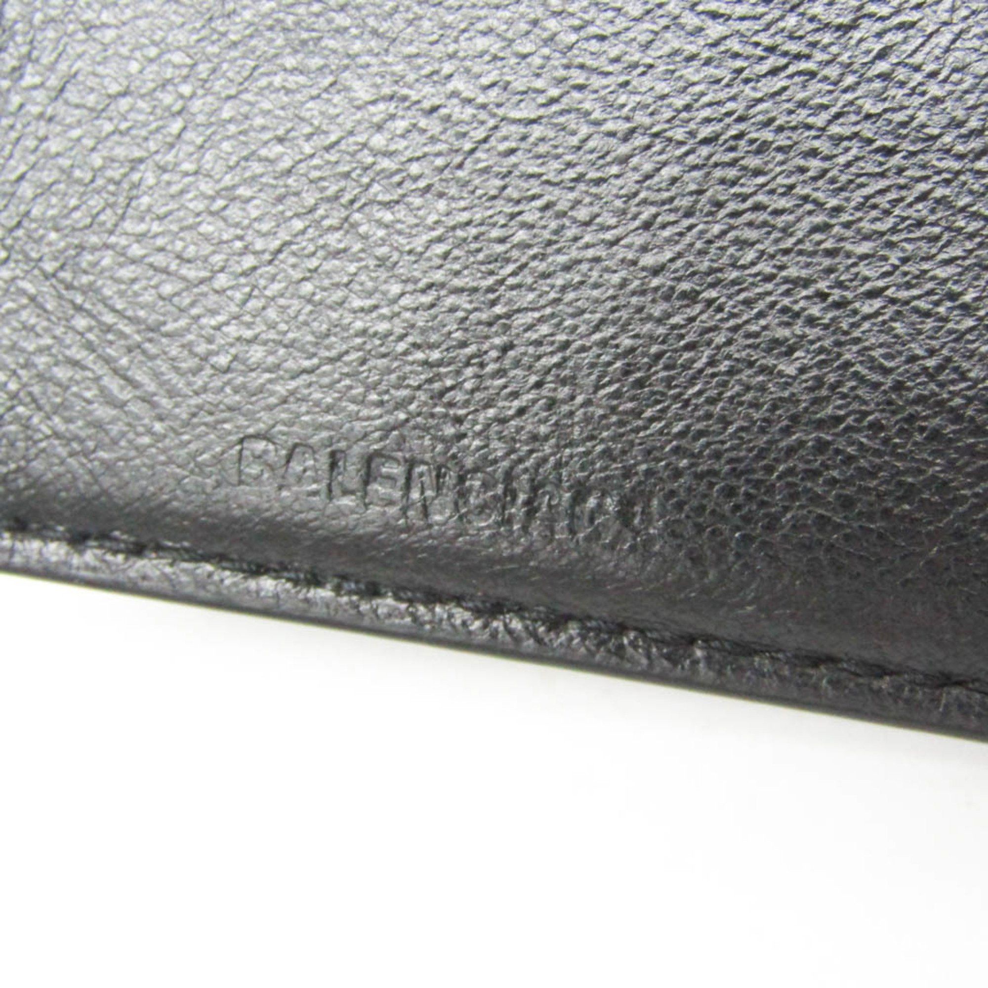 Balenciaga Balenciaga 594692 Men's Leather Long Wallet (bi-fold) Black Size ONE SIZE - 10 Thumbnail