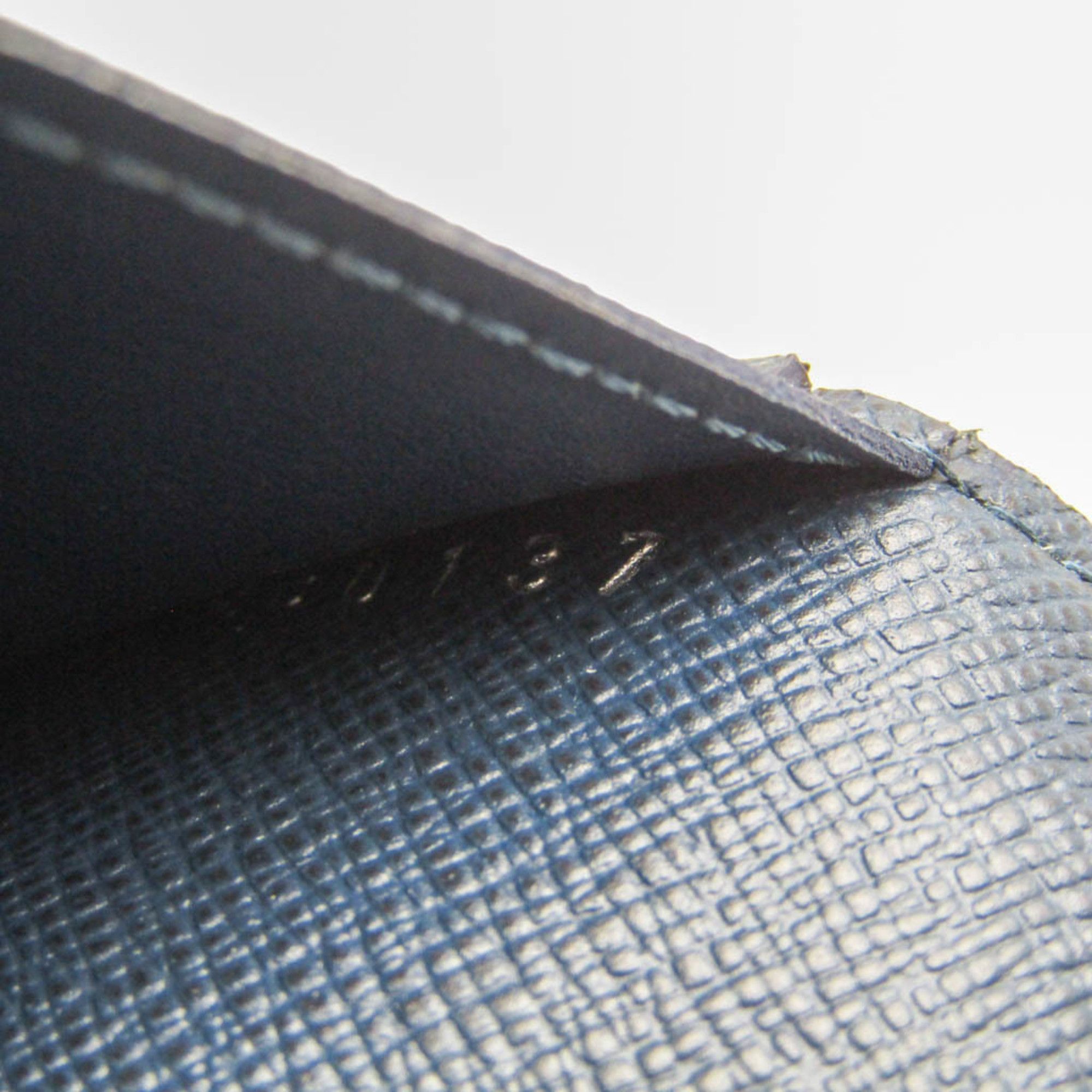 Louis Vuitton Louis Vuitton Taiga Brazza Wallet M30502 Men's Taiga Leather Long Wallet (bi-fold) Navy Blue Size ONE SIZE - 10 Thumbnail