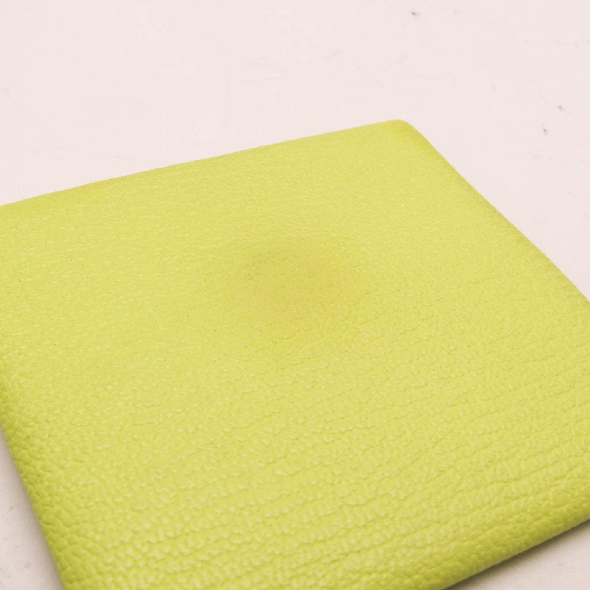 Hermes Hermes Bastia Women's Chevre Leather Coin Purse/coin Case Yellow Size ONE SIZE - 6 Thumbnail
