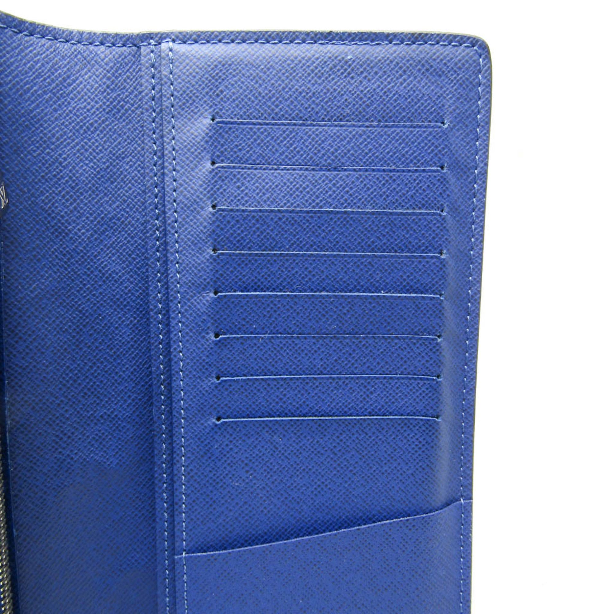 Louis Vuitton Louis Vuitton Taiga Brazza Wallet M30559 Men's Taiga Leather Long Wallet (bi-fold) Black,Cobalt Size ONE SIZE - 6 Thumbnail