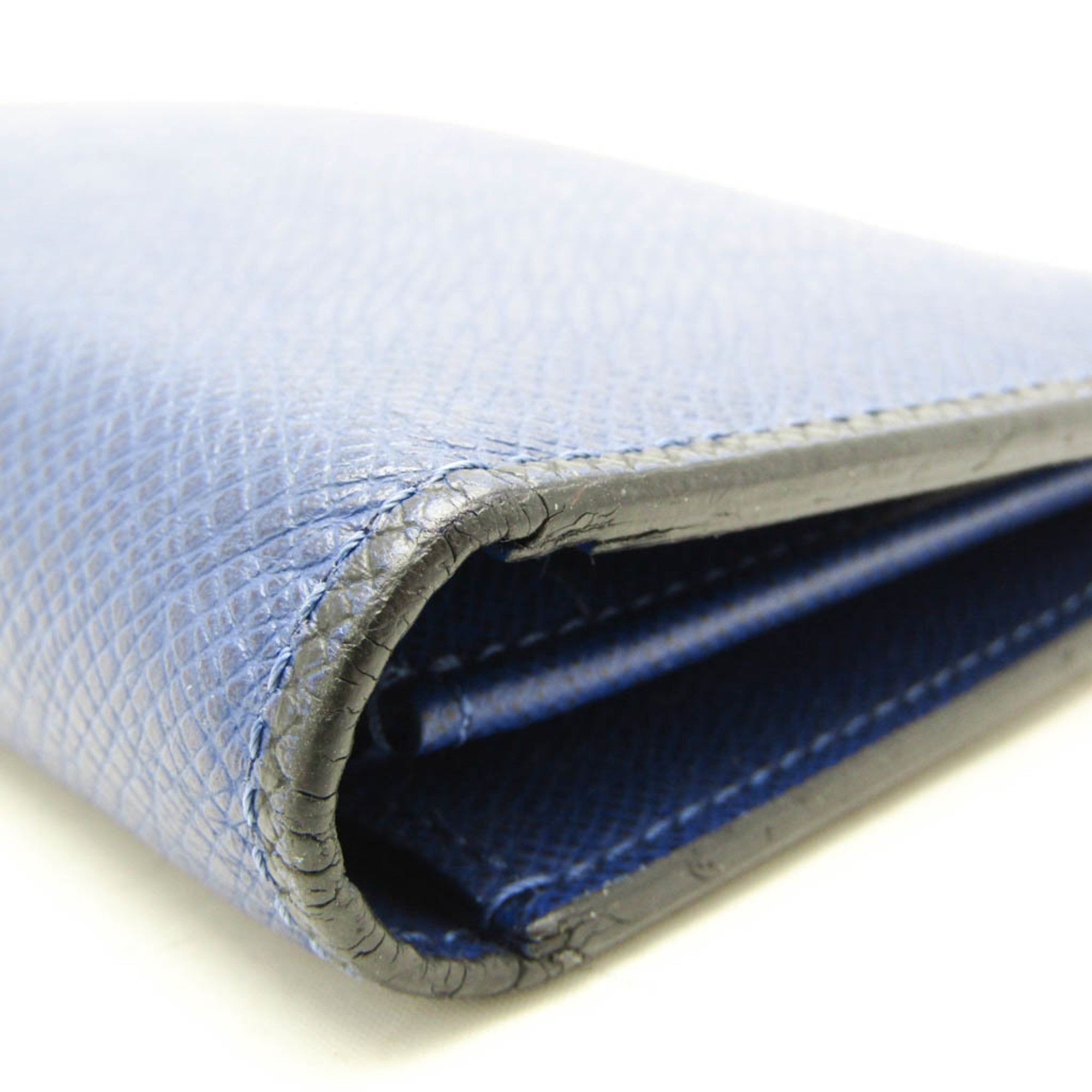 Louis Vuitton Louis Vuitton Taiga Brazza Wallet M30559 Men's Taiga Leather Long Wallet (bi-fold) Black,Cobalt Size ONE SIZE - 8 Thumbnail