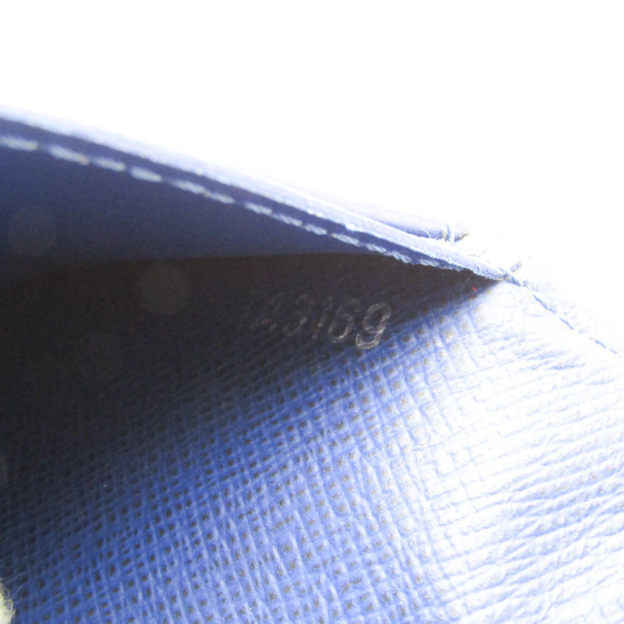 Louis Vuitton Louis Vuitton Taiga Brazza Wallet M30559 Men's Taiga Leather Long Wallet (bi-fold) Black,Cobalt Size ONE SIZE - 12 Thumbnail