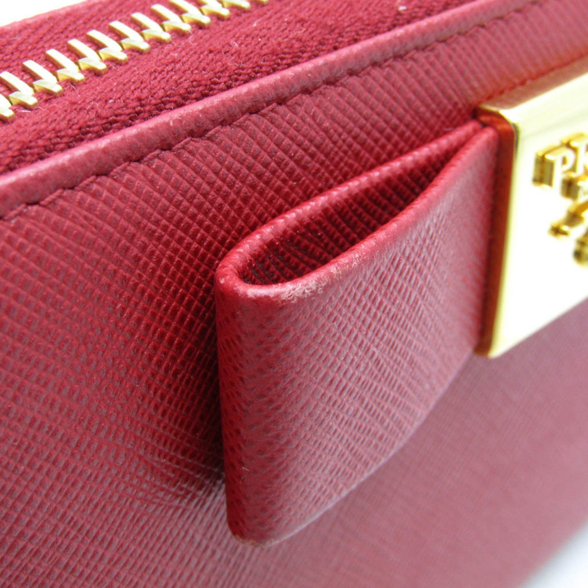 Prada Prada Saffiano SAFFIANO FIOCCO 1ML506 Women's Leather Long Wallet (bi-fold) Red Color Size ONE SIZE - 8 Thumbnail