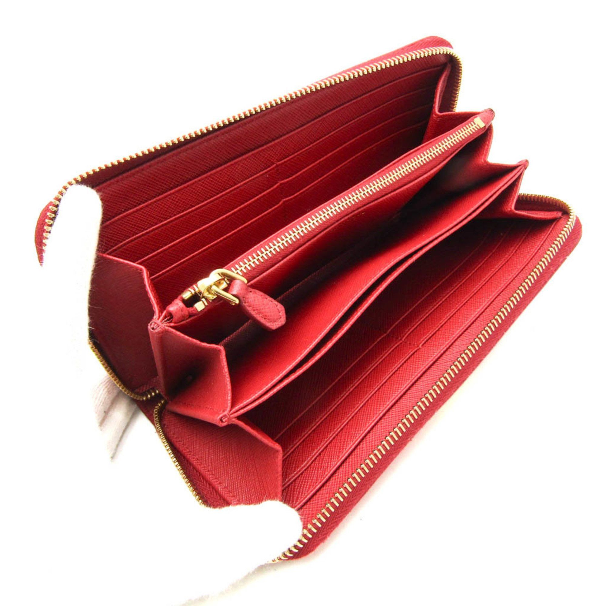 Prada Prada Saffiano SAFFIANO FIOCCO 1ML506 Women's Leather Long Wallet (bi-fold) Red Color Size ONE SIZE - 4 Thumbnail