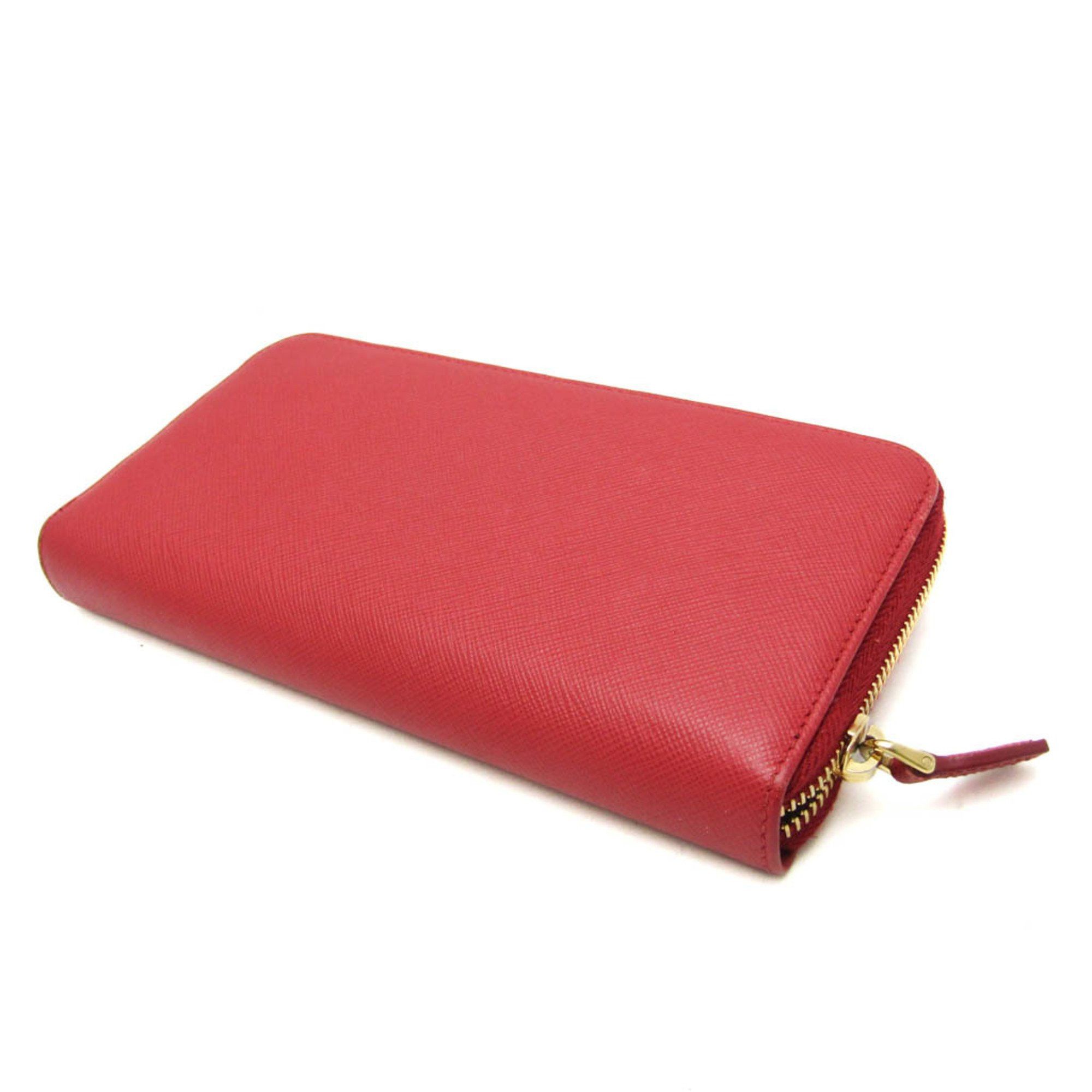 Prada Prada Saffiano SAFFIANO FIOCCO 1ML506 Women's Leather Long Wallet (bi-fold) Red Color Size ONE SIZE - 3 Thumbnail