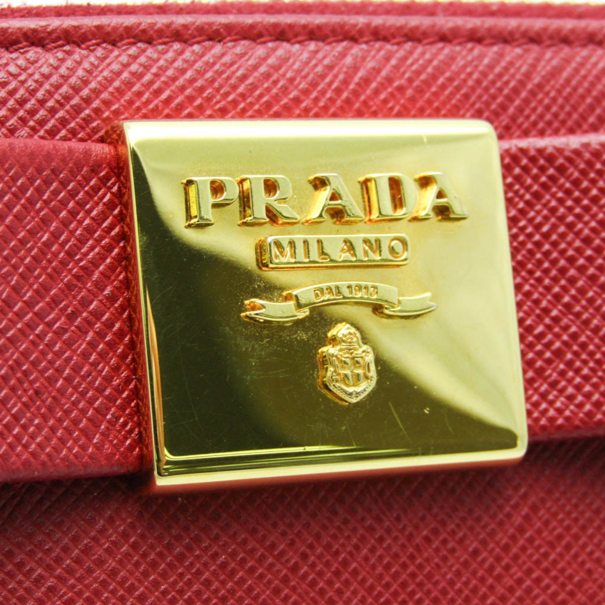 Prada Prada Saffiano SAFFIANO FIOCCO 1ML506 Women's Leather Long Wallet (bi-fold) Red Color Size ONE SIZE - 10 Thumbnail