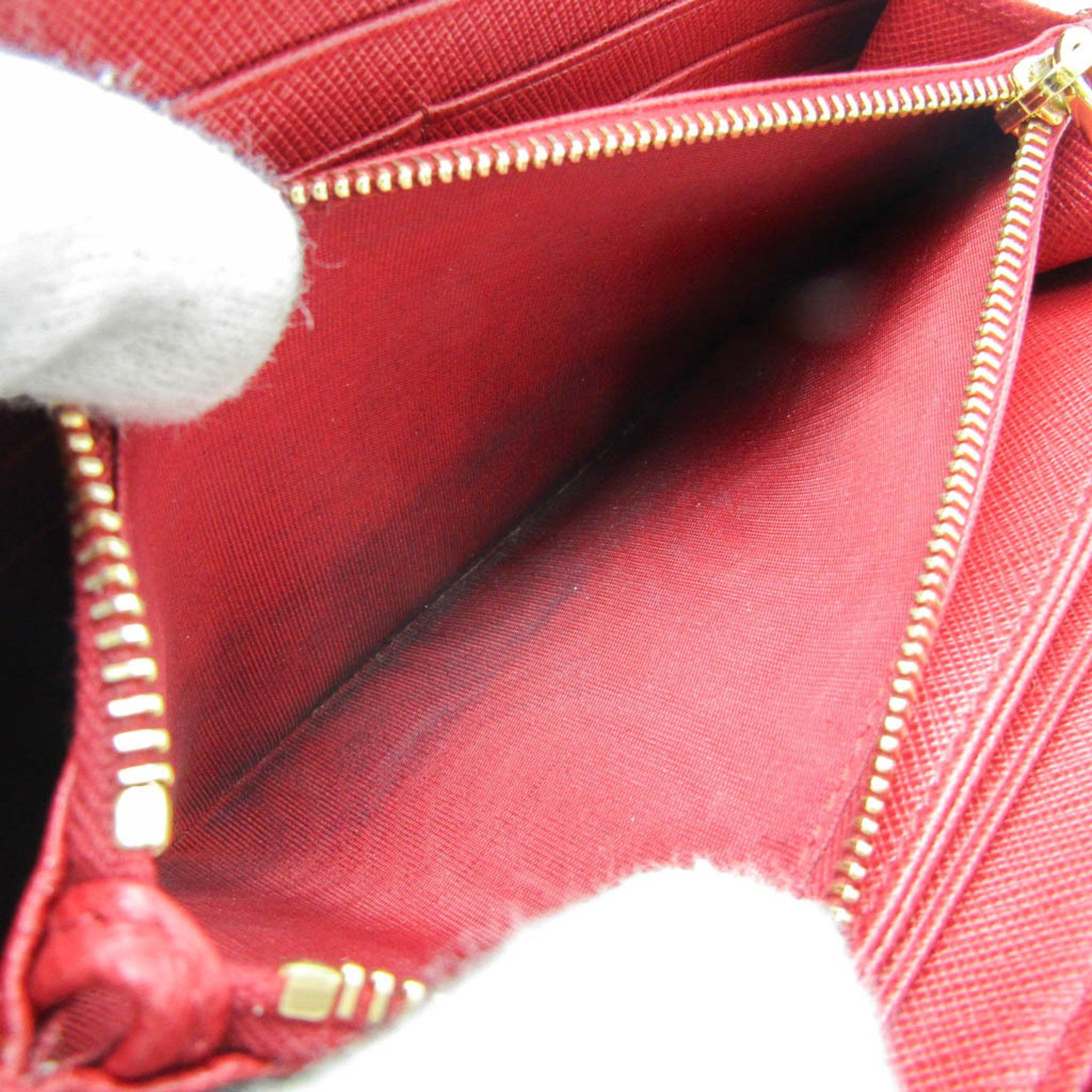Prada Prada Saffiano SAFFIANO FIOCCO 1ML506 Women's Leather Long Wallet (bi-fold) Red Color Size ONE SIZE - 5 Thumbnail