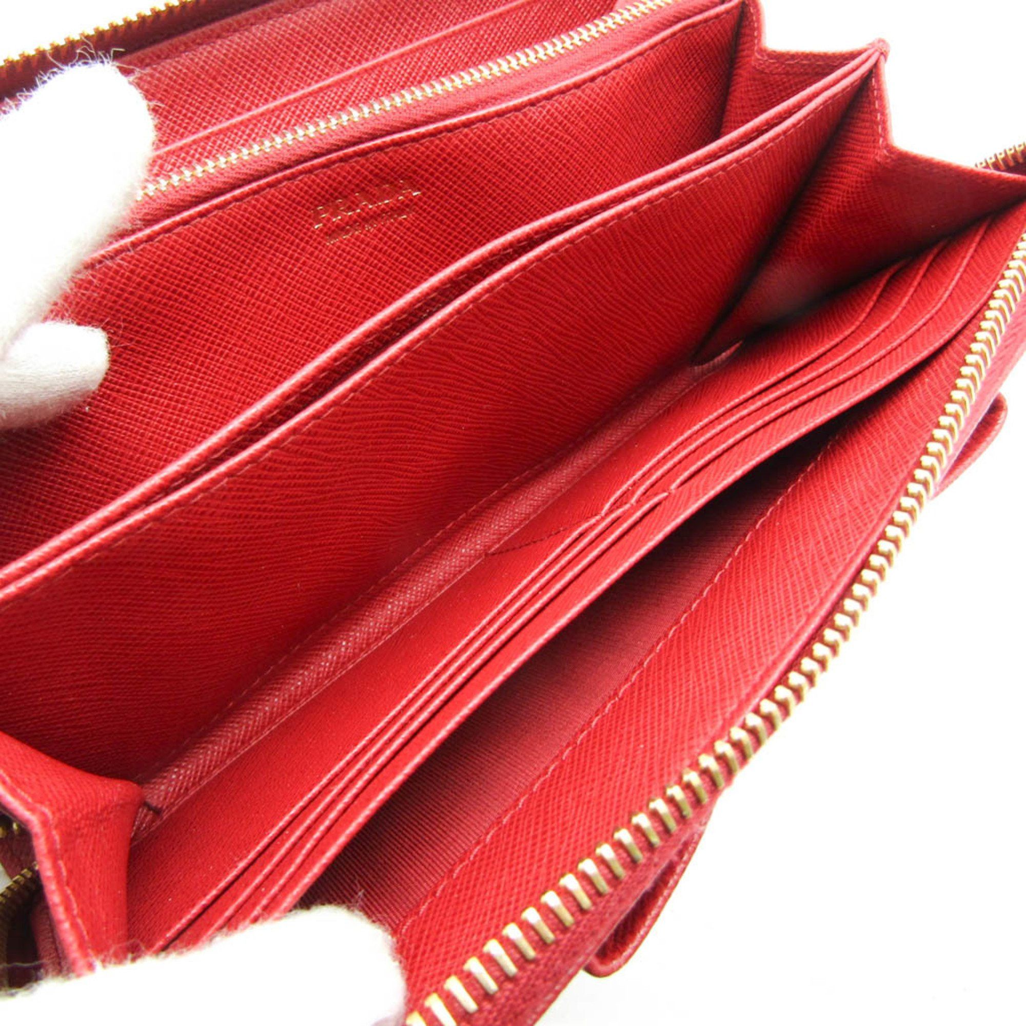 Prada Prada Saffiano SAFFIANO FIOCCO 1ML506 Women's Leather Long Wallet (bi-fold) Red Color Size ONE SIZE - 12 Thumbnail