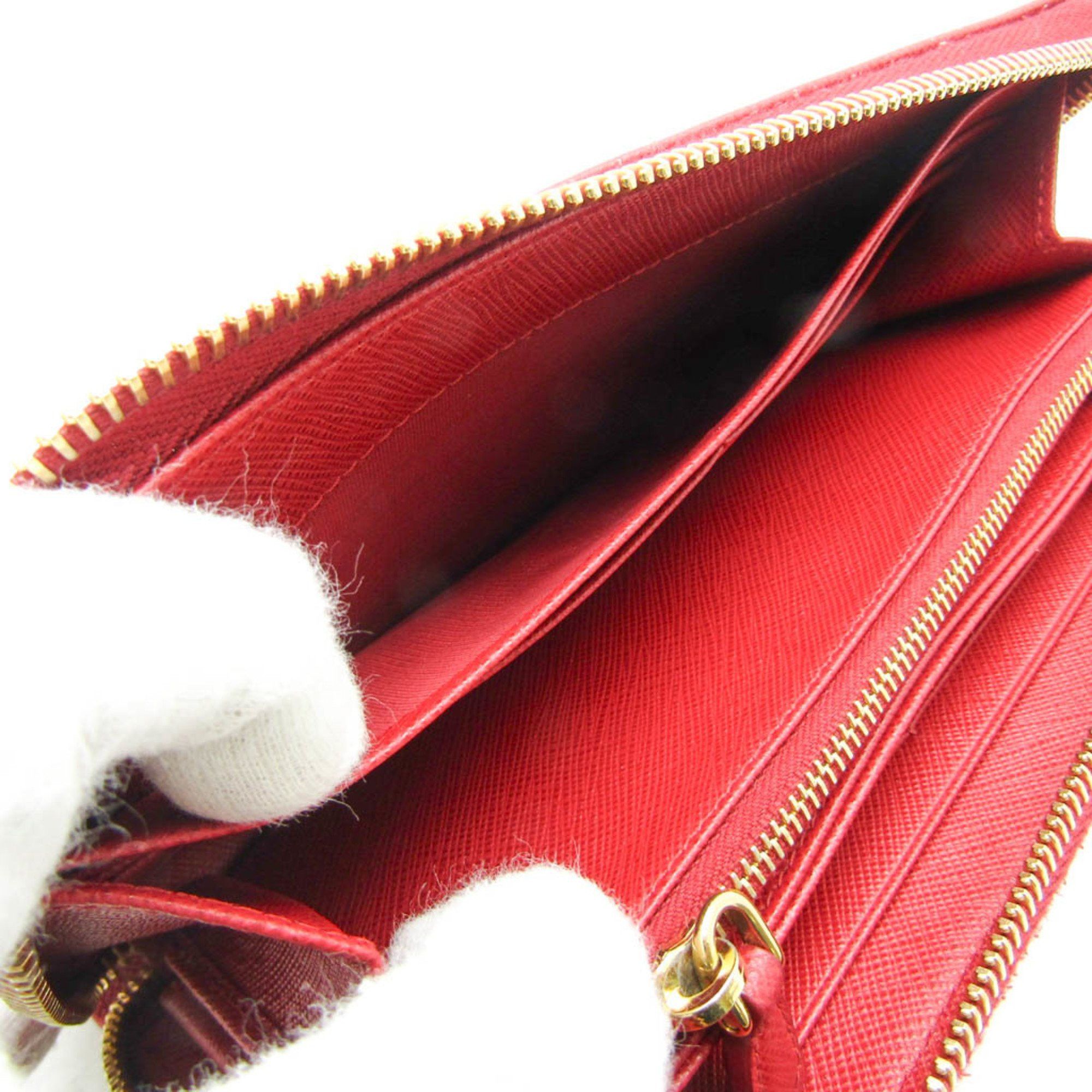 Prada Prada Saffiano SAFFIANO FIOCCO 1ML506 Women's Leather Long Wallet (bi-fold) Red Color Size ONE SIZE - 11 Thumbnail