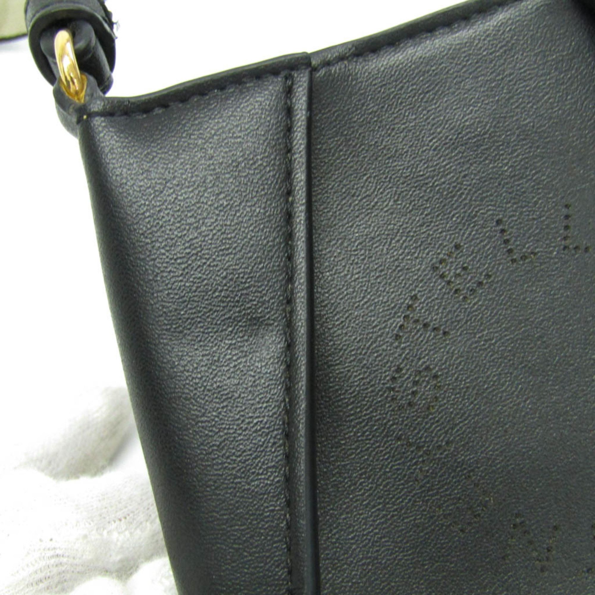 Stella McCartney Stella McCartney Micro Stella Logo 700159W8542 Women's Faux Leather Shoulder Bag Black Size ONE SIZE - 5 Thumbnail
