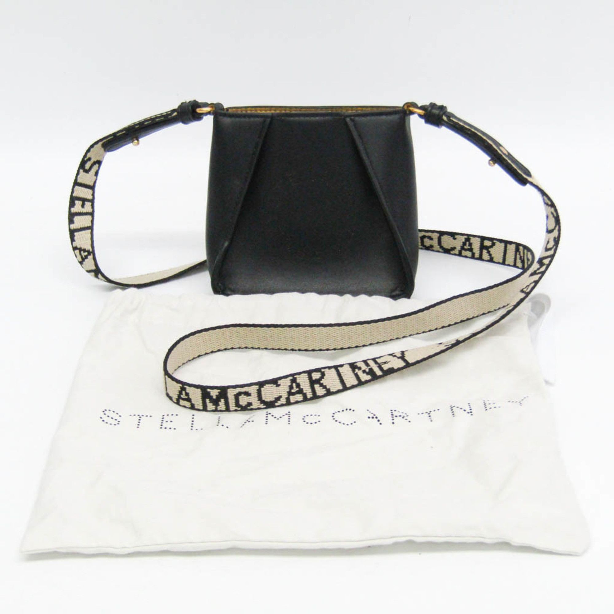 Stella McCartney Stella McCartney Micro Stella Logo 700159W8542 Women's Faux Leather Shoulder Bag Black Size ONE SIZE - 10 Thumbnail