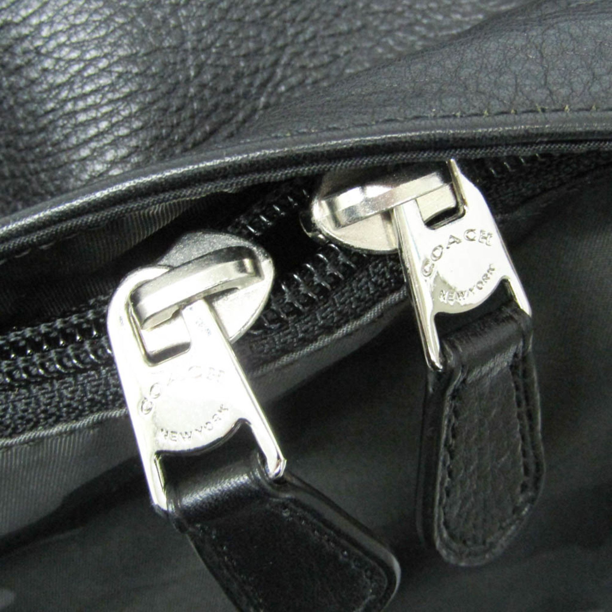 Coach Coach Campus Backpack F71755 Men's Nylon,Leather Backpack Black,Dark Khaki Size ONE SIZE - 7 Thumbnail